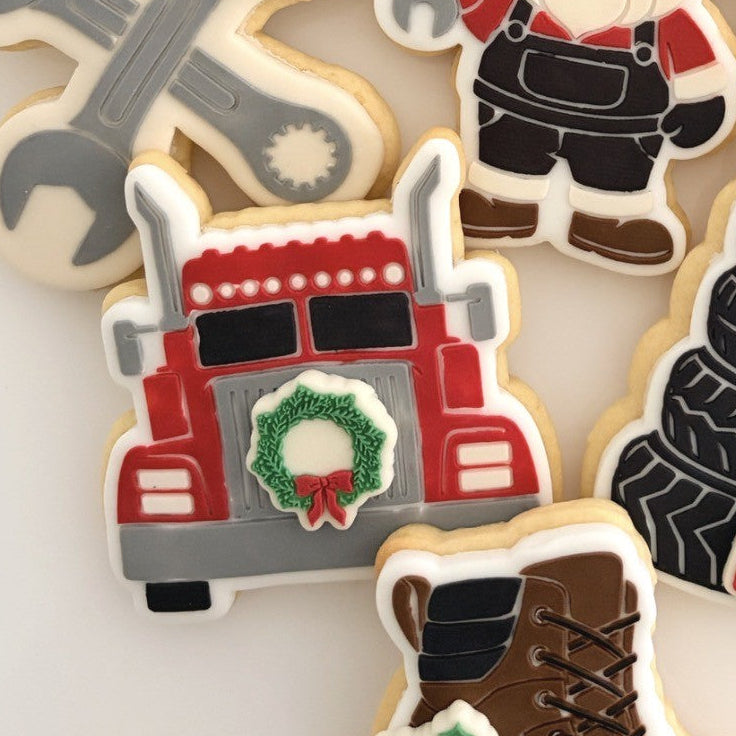 Semi Truck Raised Cookie Stamp/Fondant Debosser & Cutter