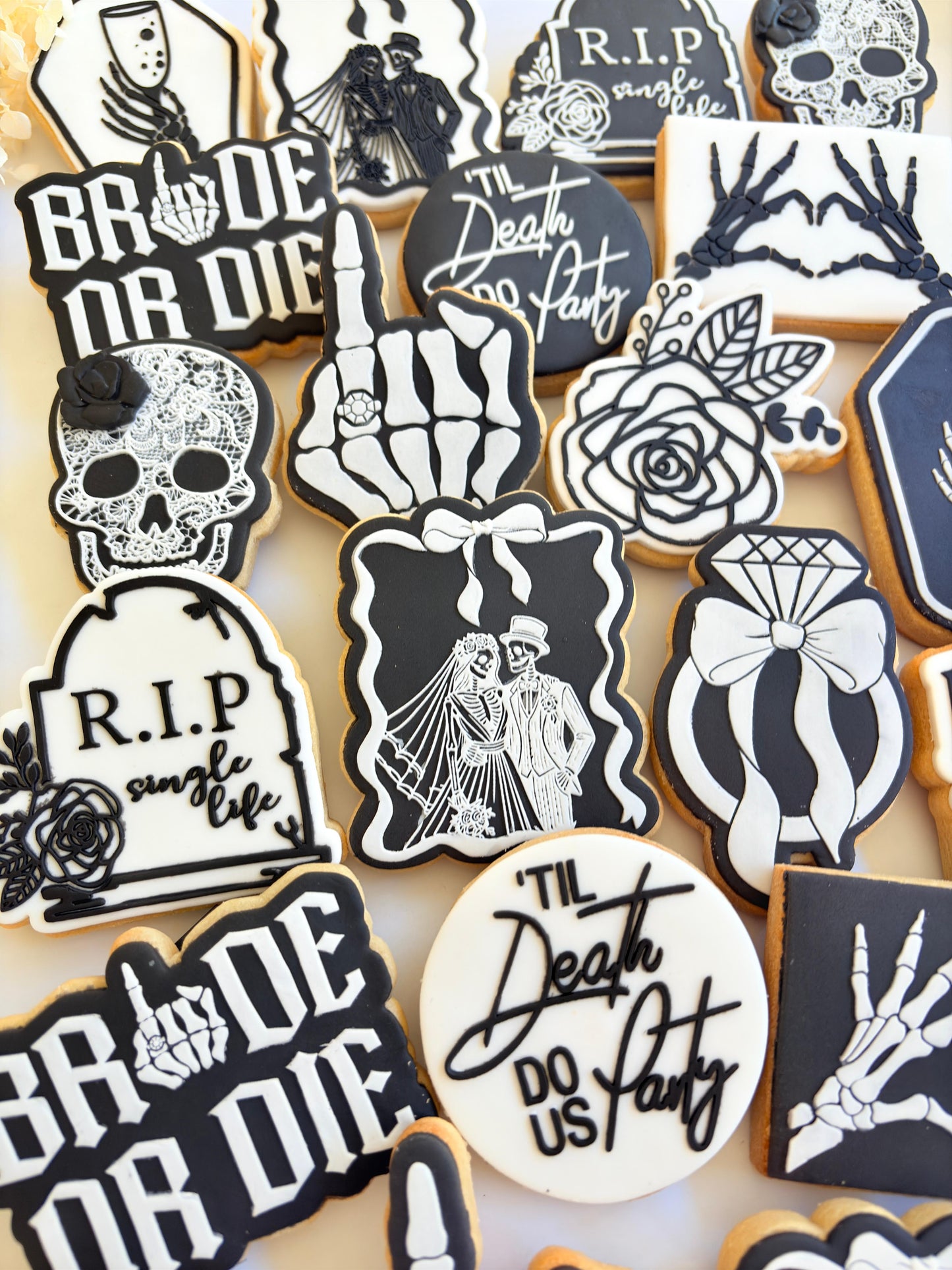 bride or die ring finger wedding ring hens skeleton cookie stamp cookie cutter stampandimpress bride and groom