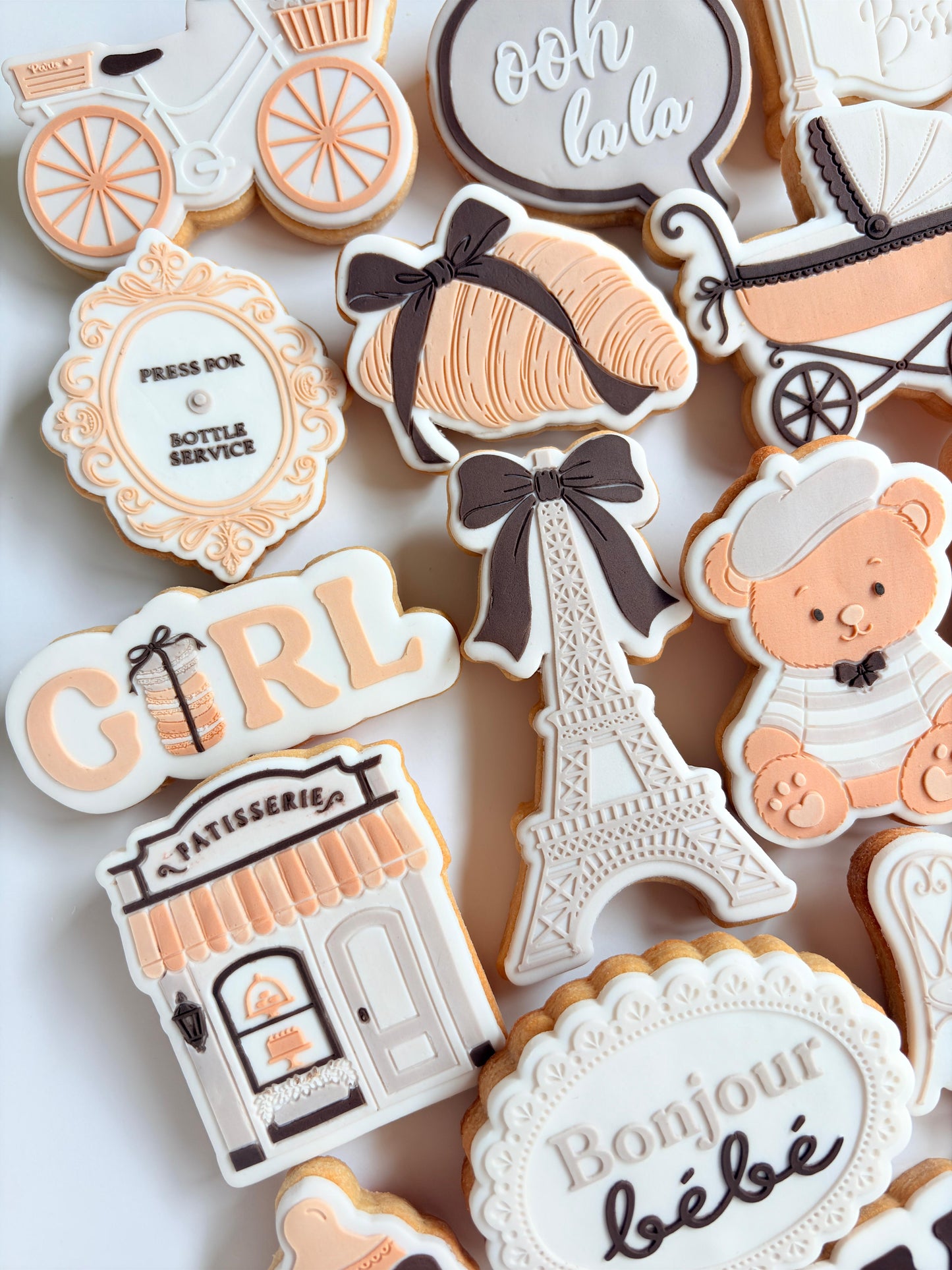 Paris Bicycle Raised Cookie Stamp/Fondant Debosser & Cutter