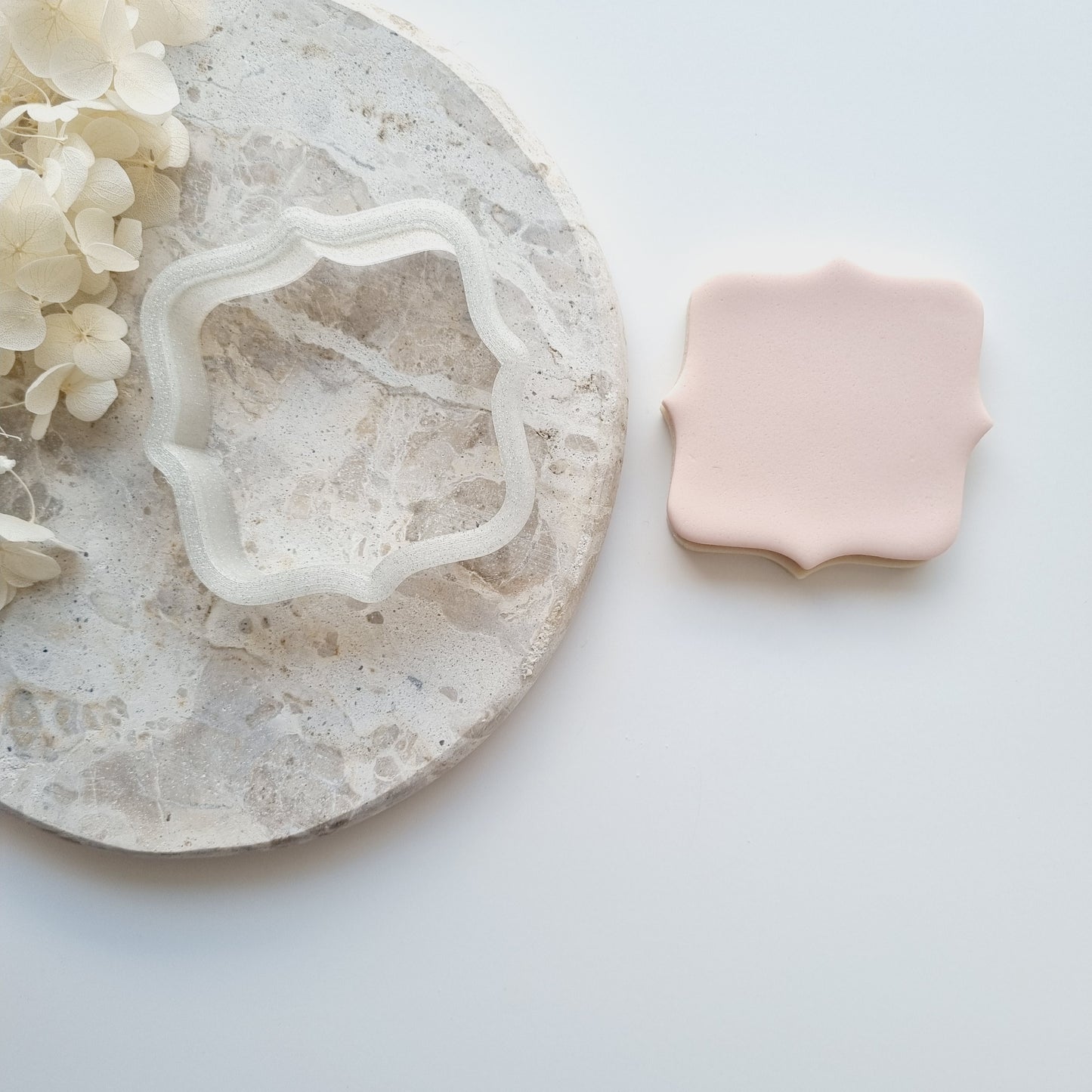 Fancy square cookie cutter shape stampandimpress