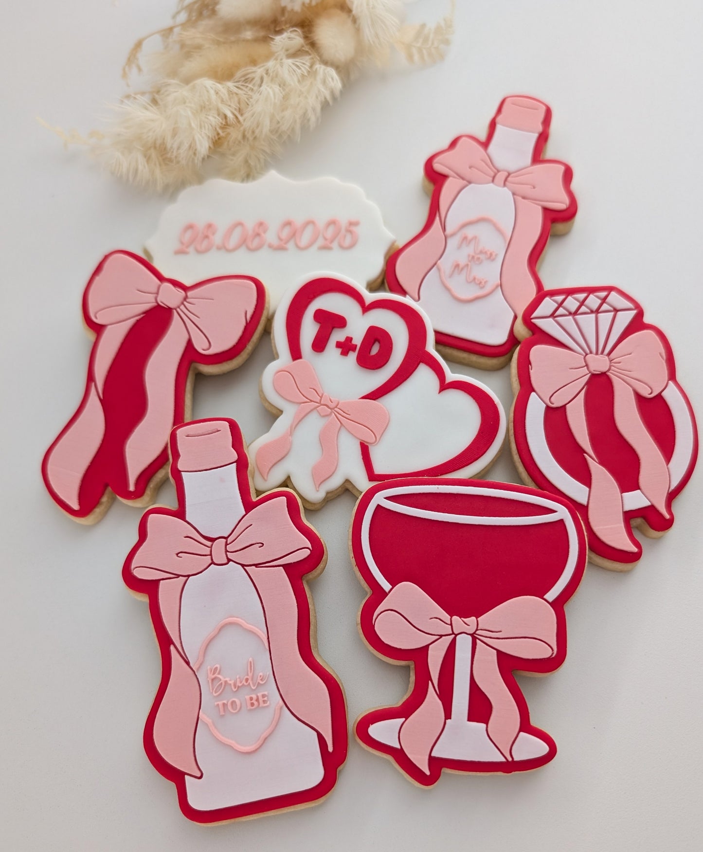 hens party bride to be miss to mrs bow bottle cocktail ring cookie stamp cookie cutter stampandimpress