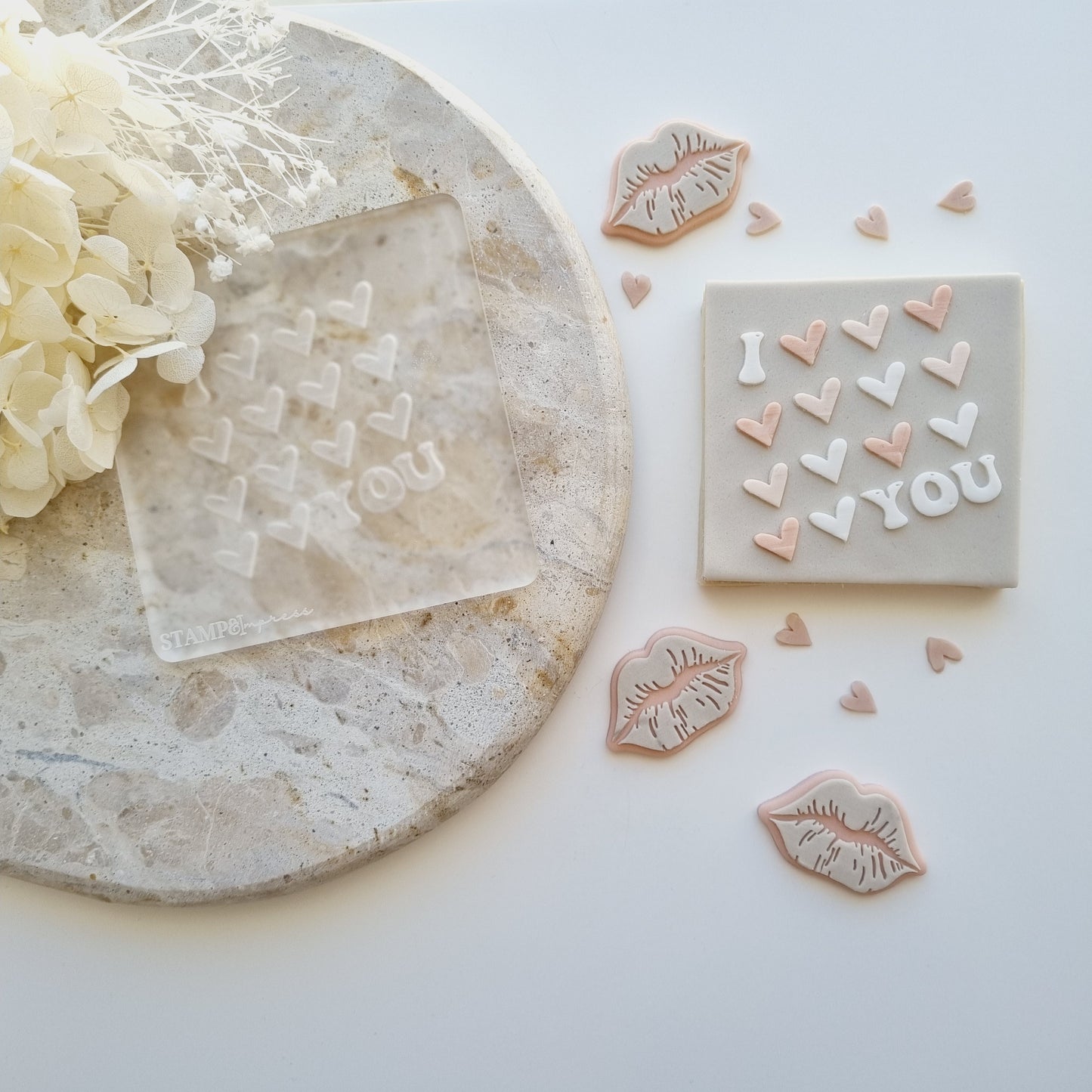 I love heart you hearts cookie stamp cookie cutter stampandimpres valentines day