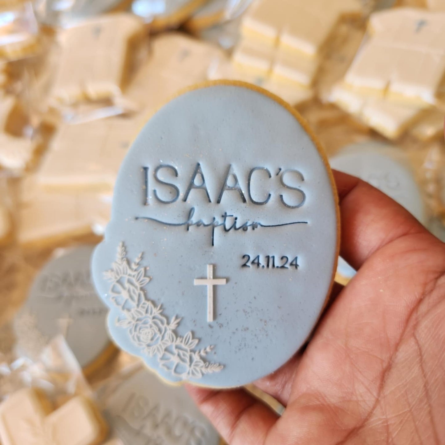 baptism imprint text stamp cookie stamp cookie cutter stampandimpress