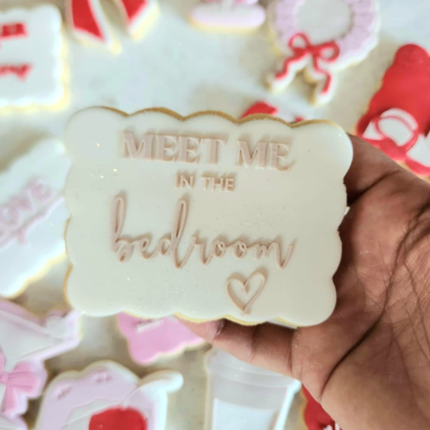 meet me in the bedroom cookie stamp cookie cutter stampandimpress naughty valentines day