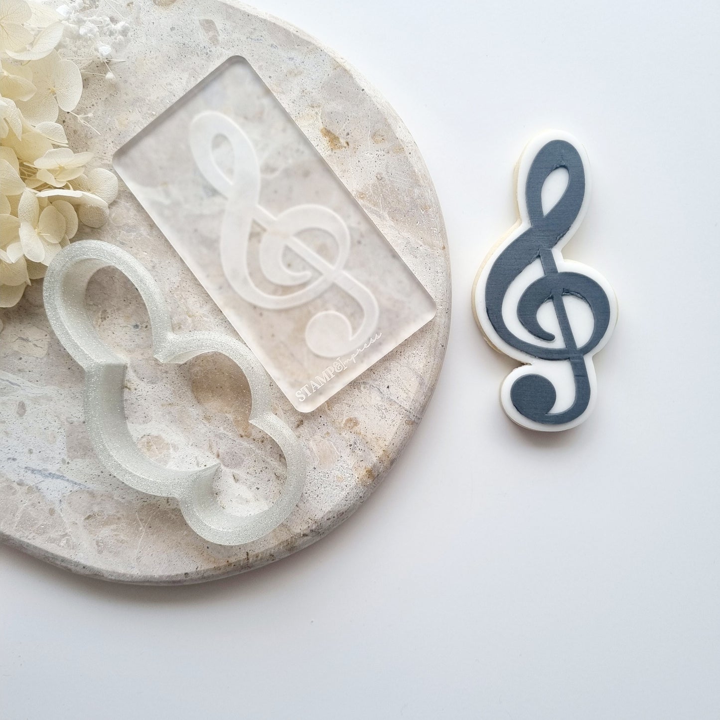 music note treble clef music dancing dance sing singer microphone taylor swift teacher cookie stamp cookie cutter debosser embosser stampandimpress