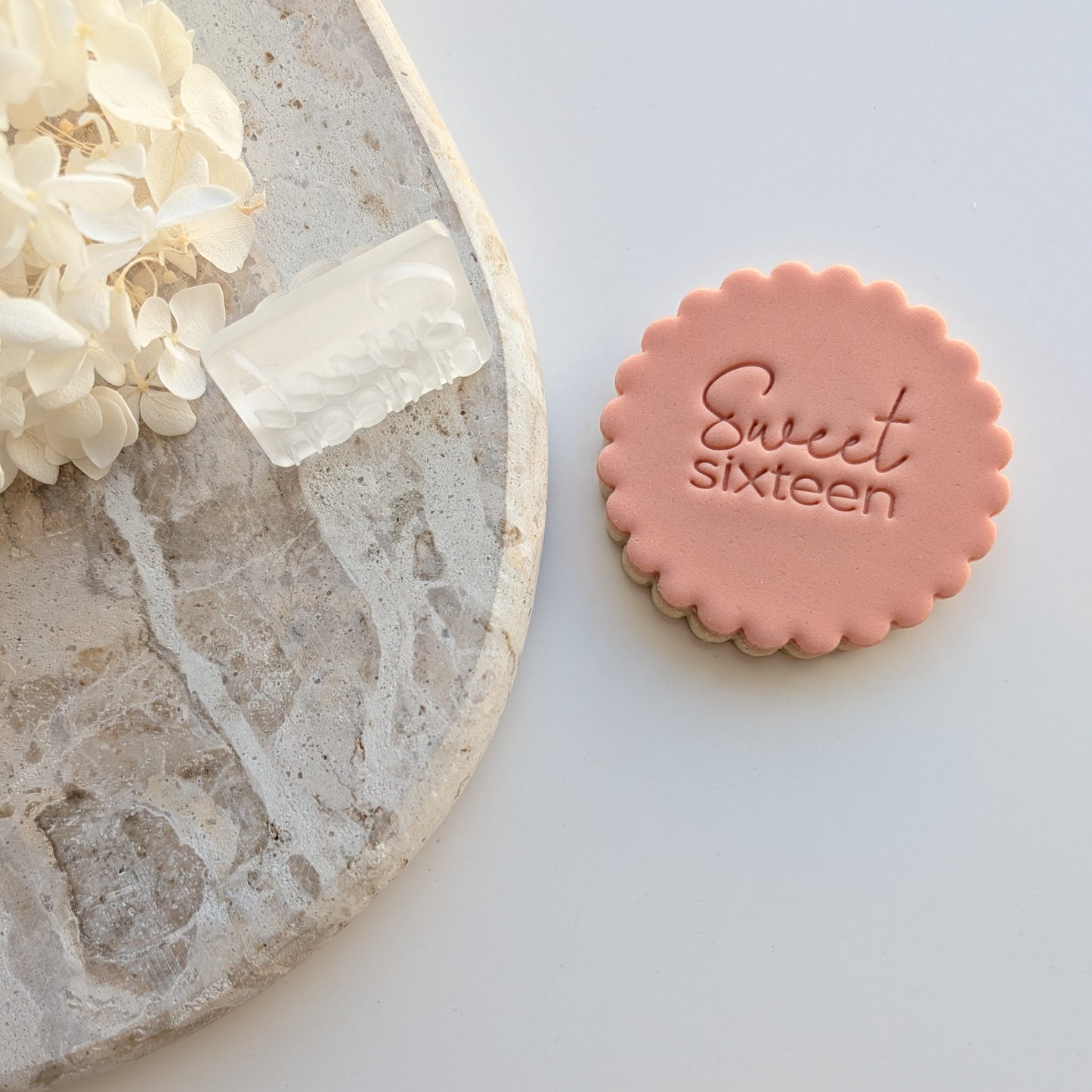 Sweet Sixteen Impression Cookie Stamp/Embosser