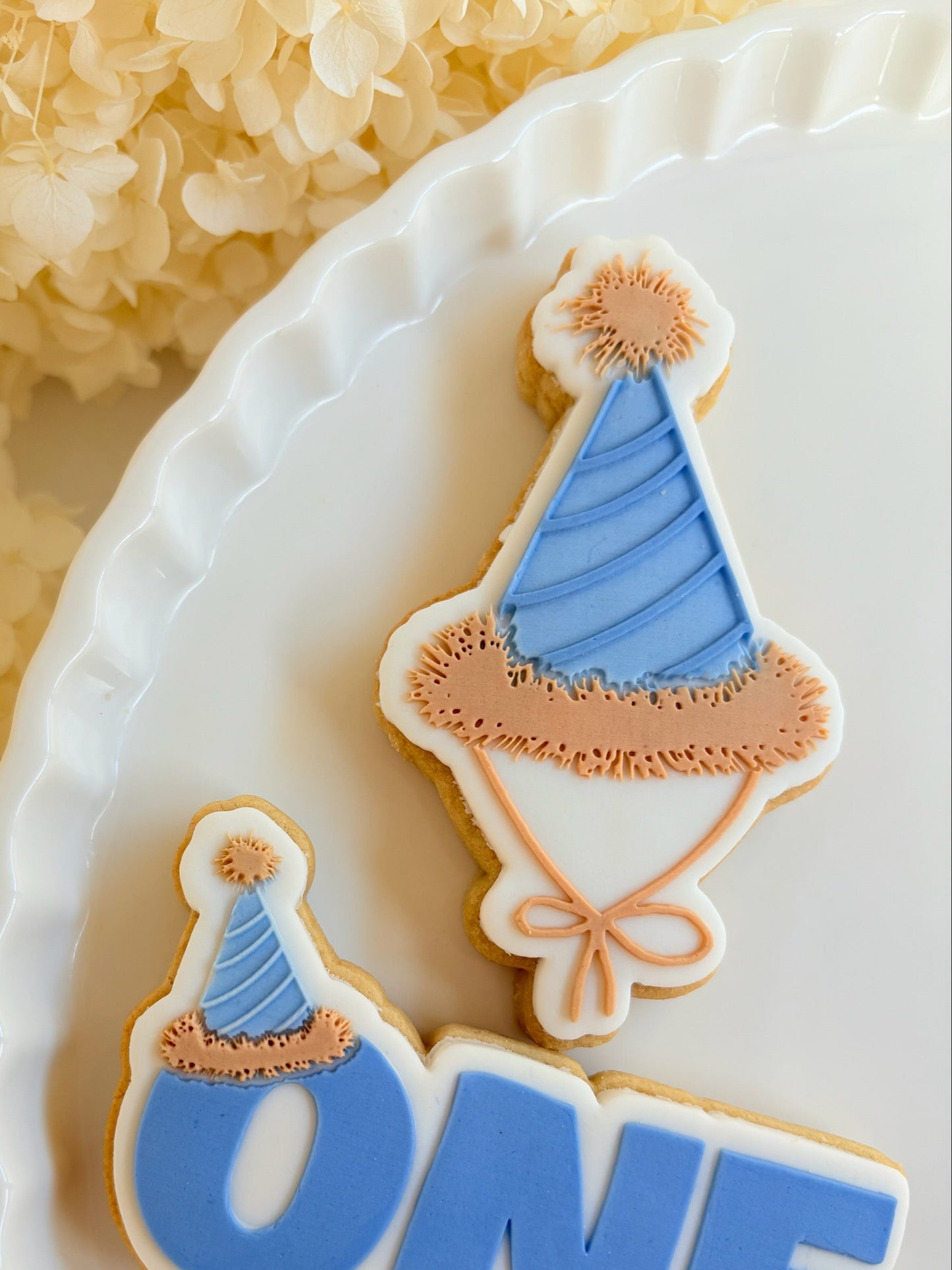 Party Hat birthday one with hat cookie stamp cookie cutter stampandimpress