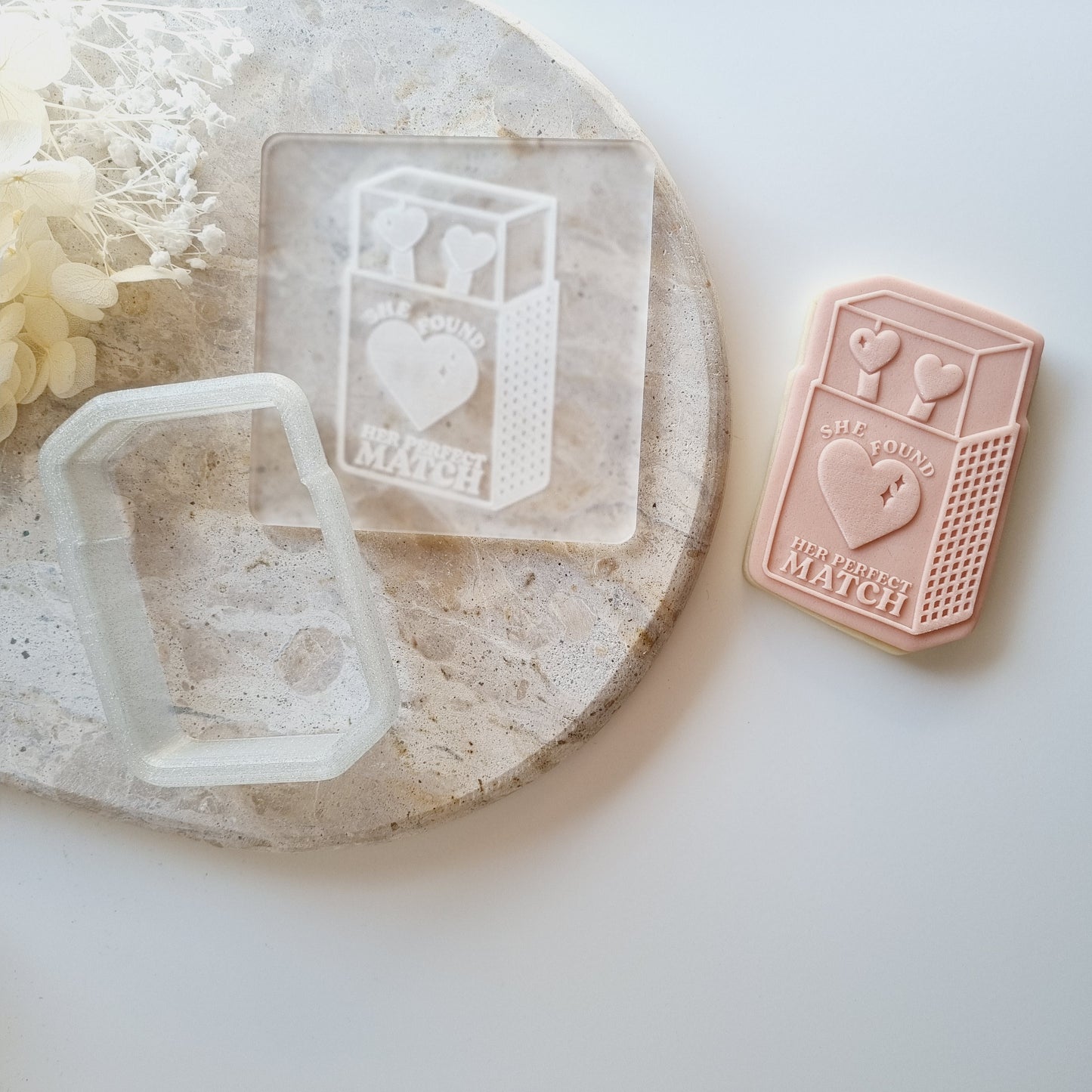 she found her perfect match matchbox hens bride to be cookie stamp cookie cutter stampandimpress