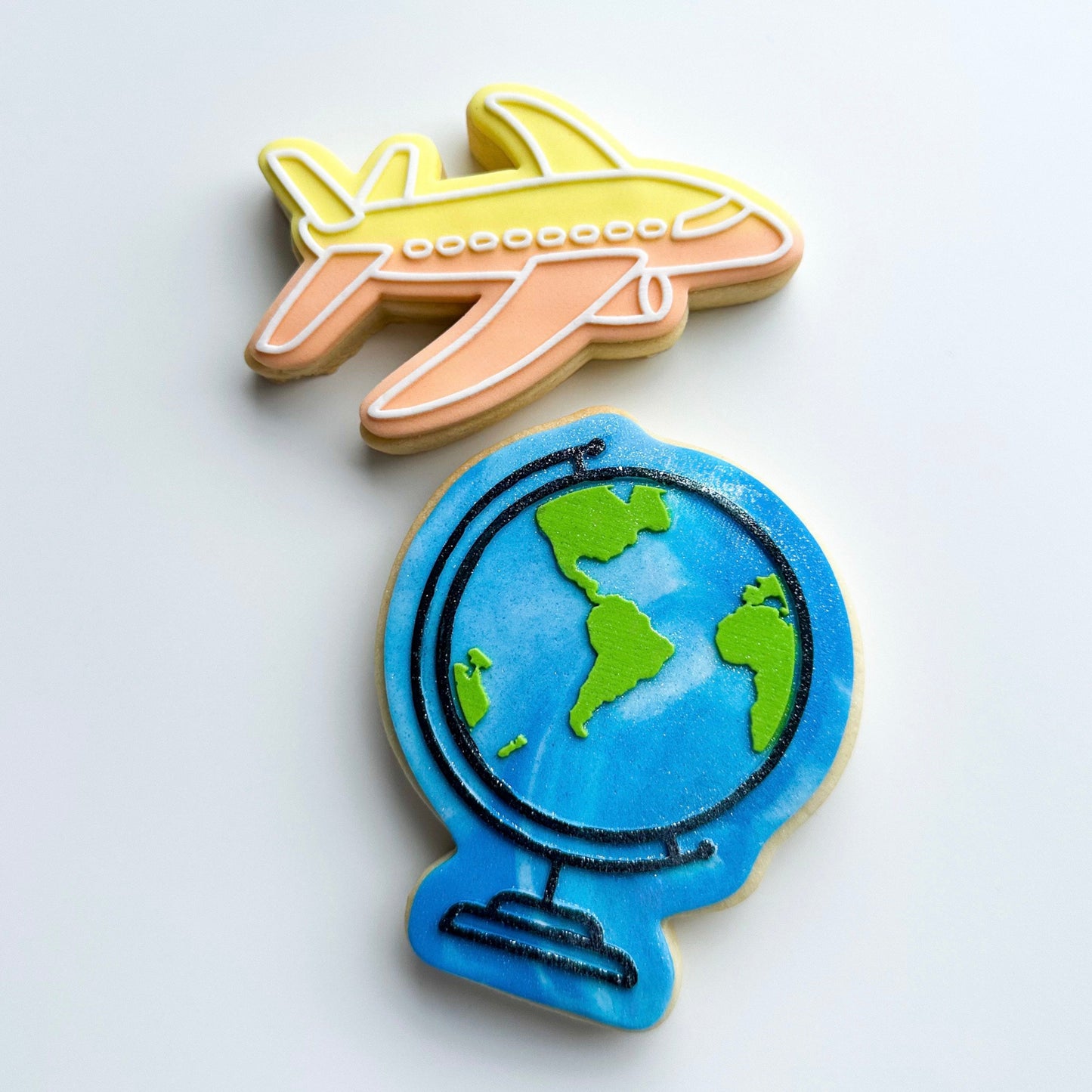 World globe travel passport plane cookie stamp cookie cutter stampandimpress