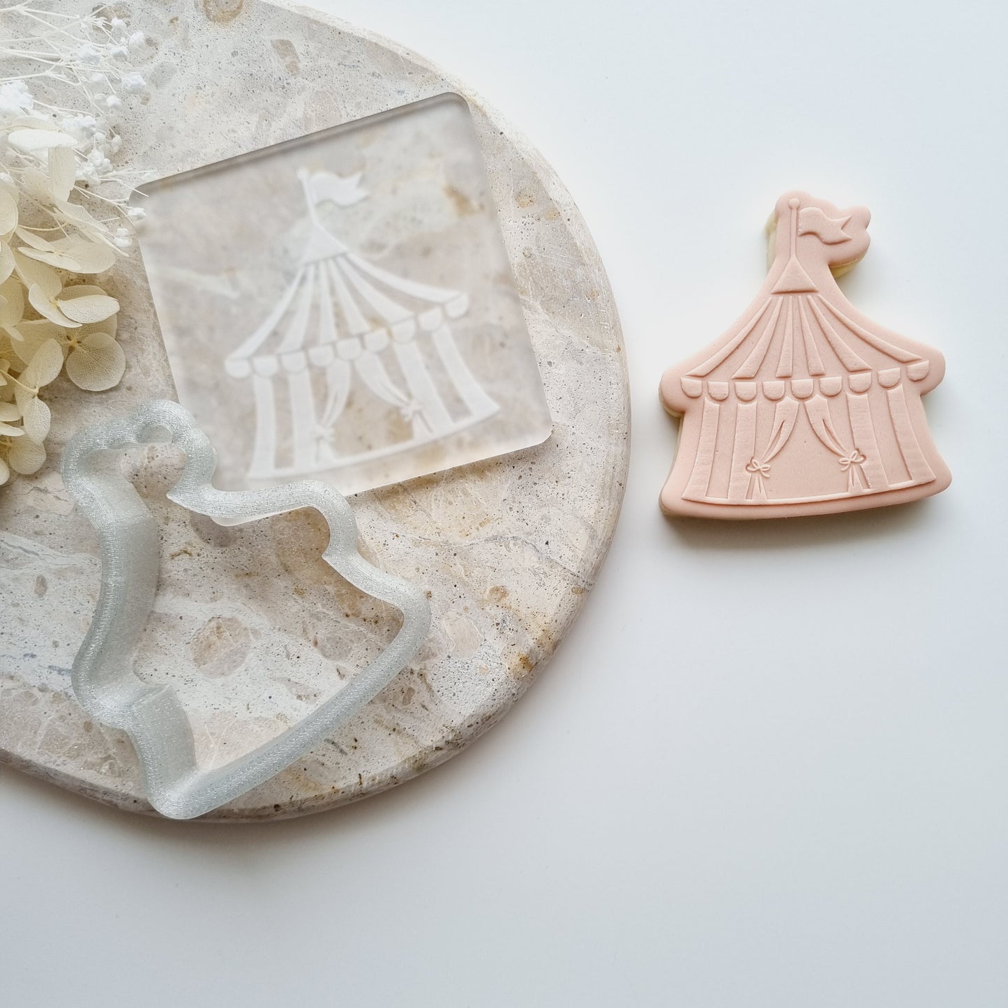 cicus tent cookie stamp cookie cutter stampandimpress carnival