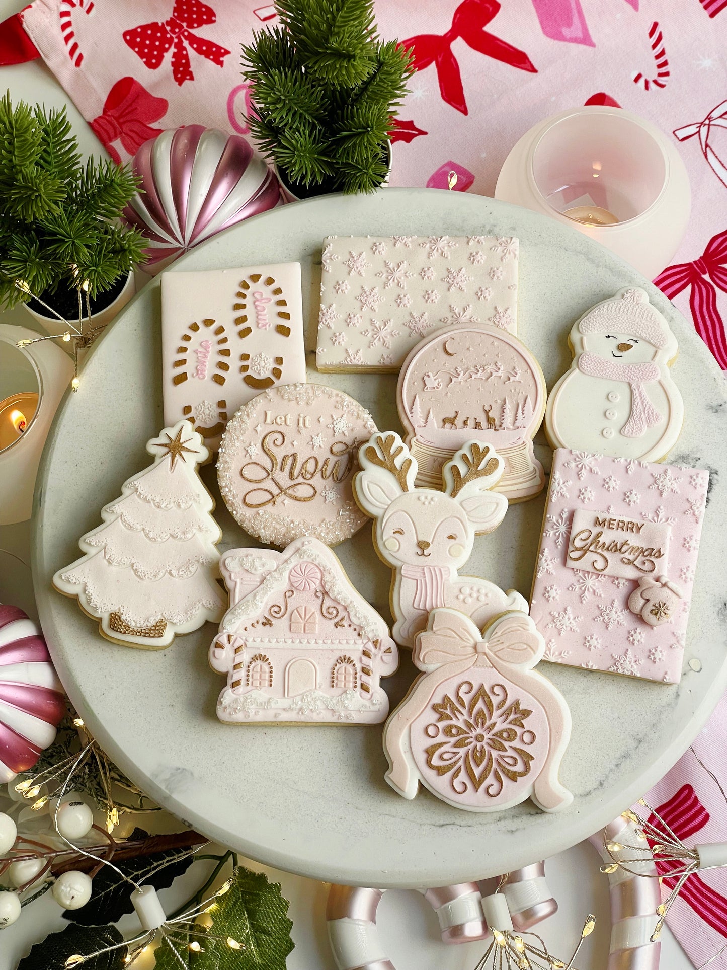 snowman christmas cookie stamp cookie cutter stampandimpress let it snow gingerbread house snowglobe tree reindeer bauble with bow