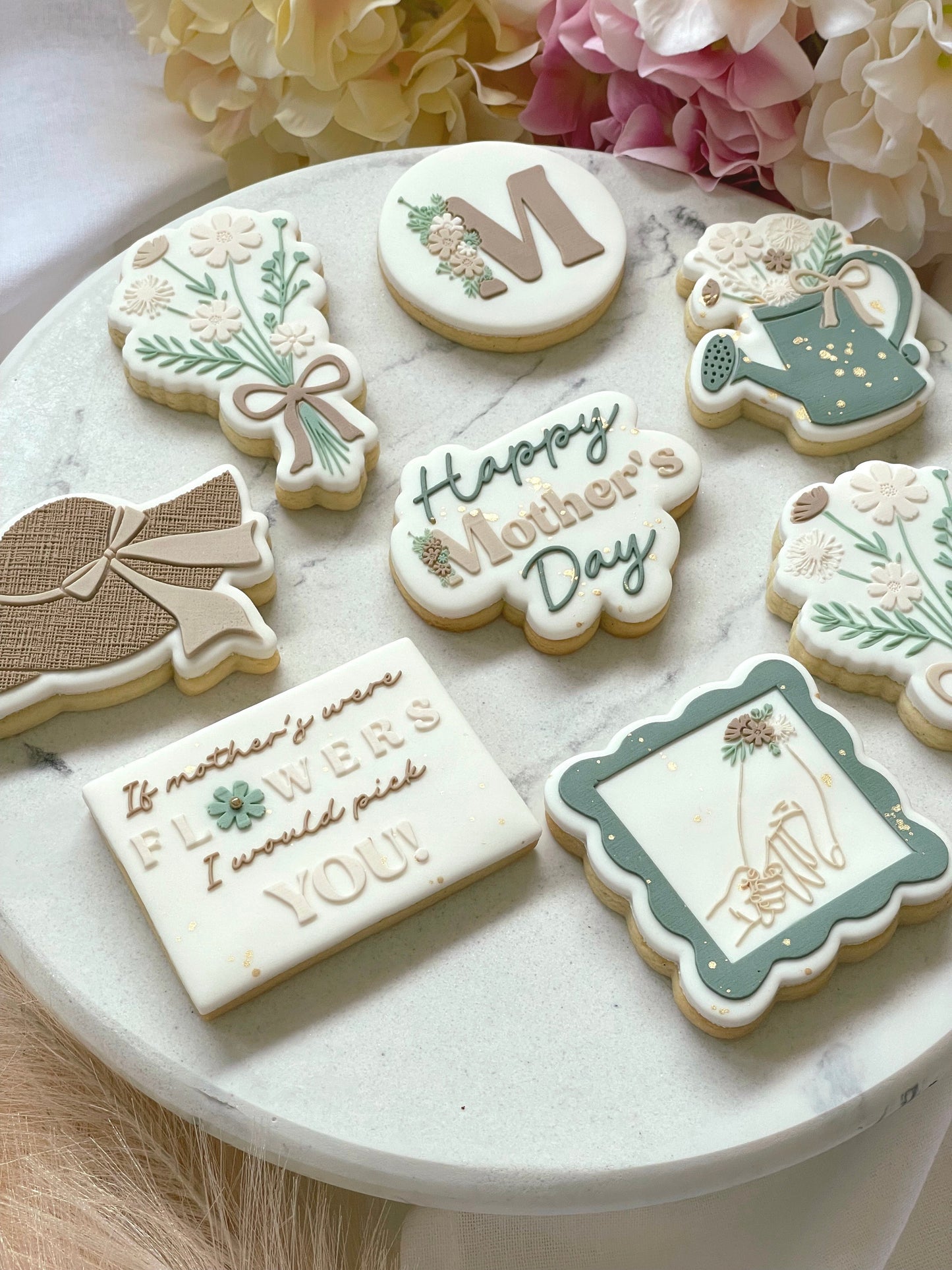wildflower watering can sunhat mothers day cookie stamp cookie cutter stampandimpress