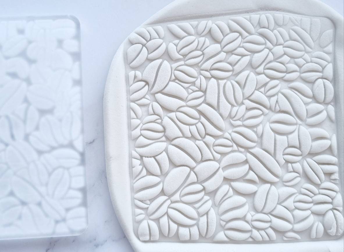 Pattern Coffee Beans Texture Raised Cookie Stamp/Fondant Debosser