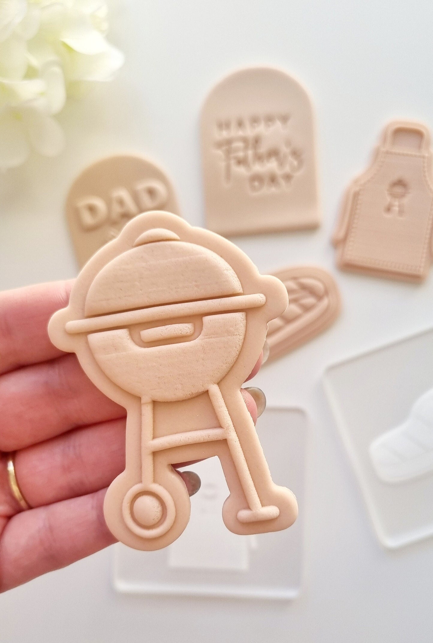 pattern cookie stamp cookie cutter design embosser debosser decorate fondant Perth Australia stampandimpress stamp & impress happy fathers day dad daddy father best grill master bbq barbeque barbecue apron webber steak meat tongs cook love