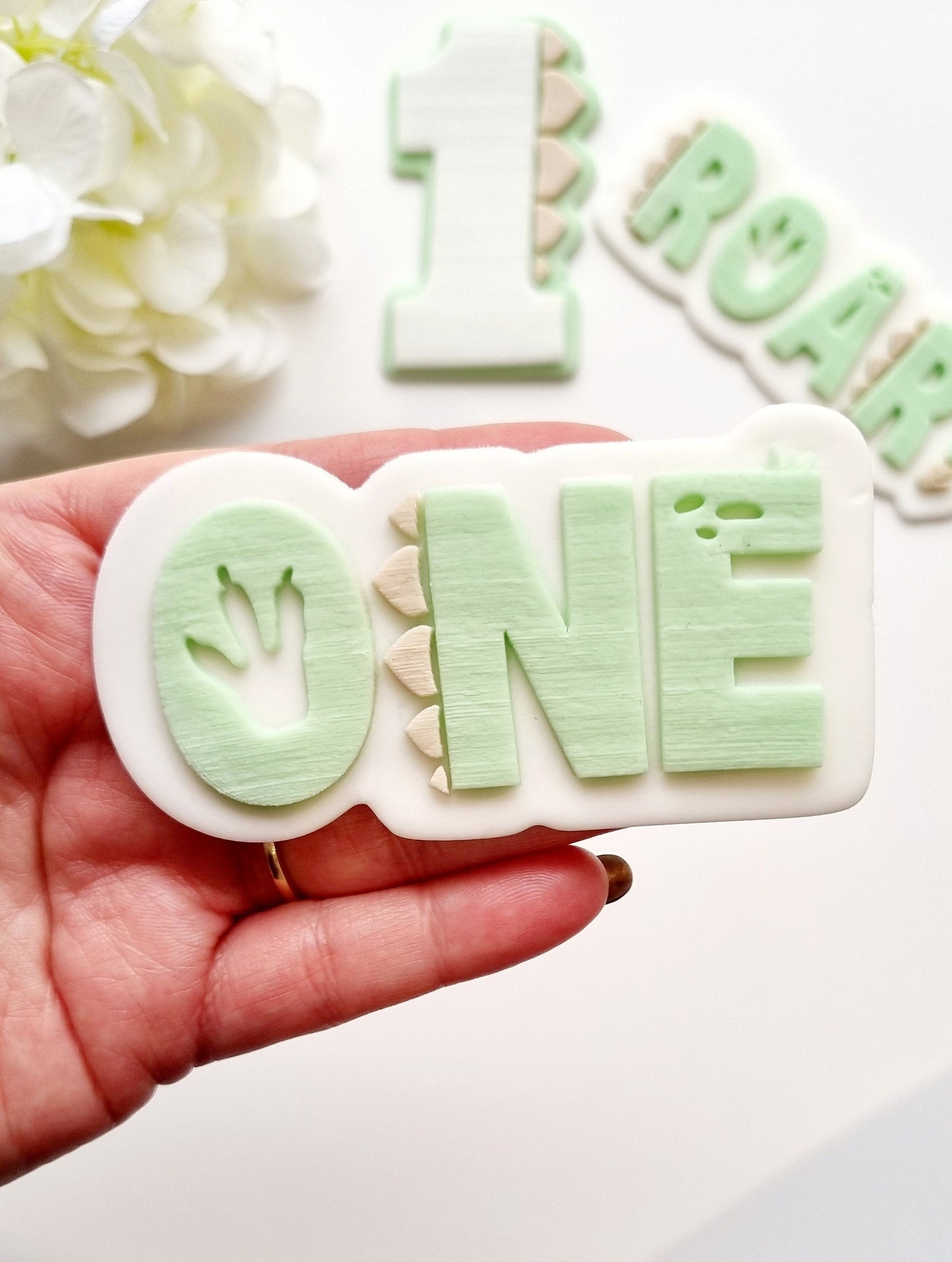 one dino dinosaur footprint birthday happy 1 roar fondant debosser cookie stamp cookie cutter stampandimpress