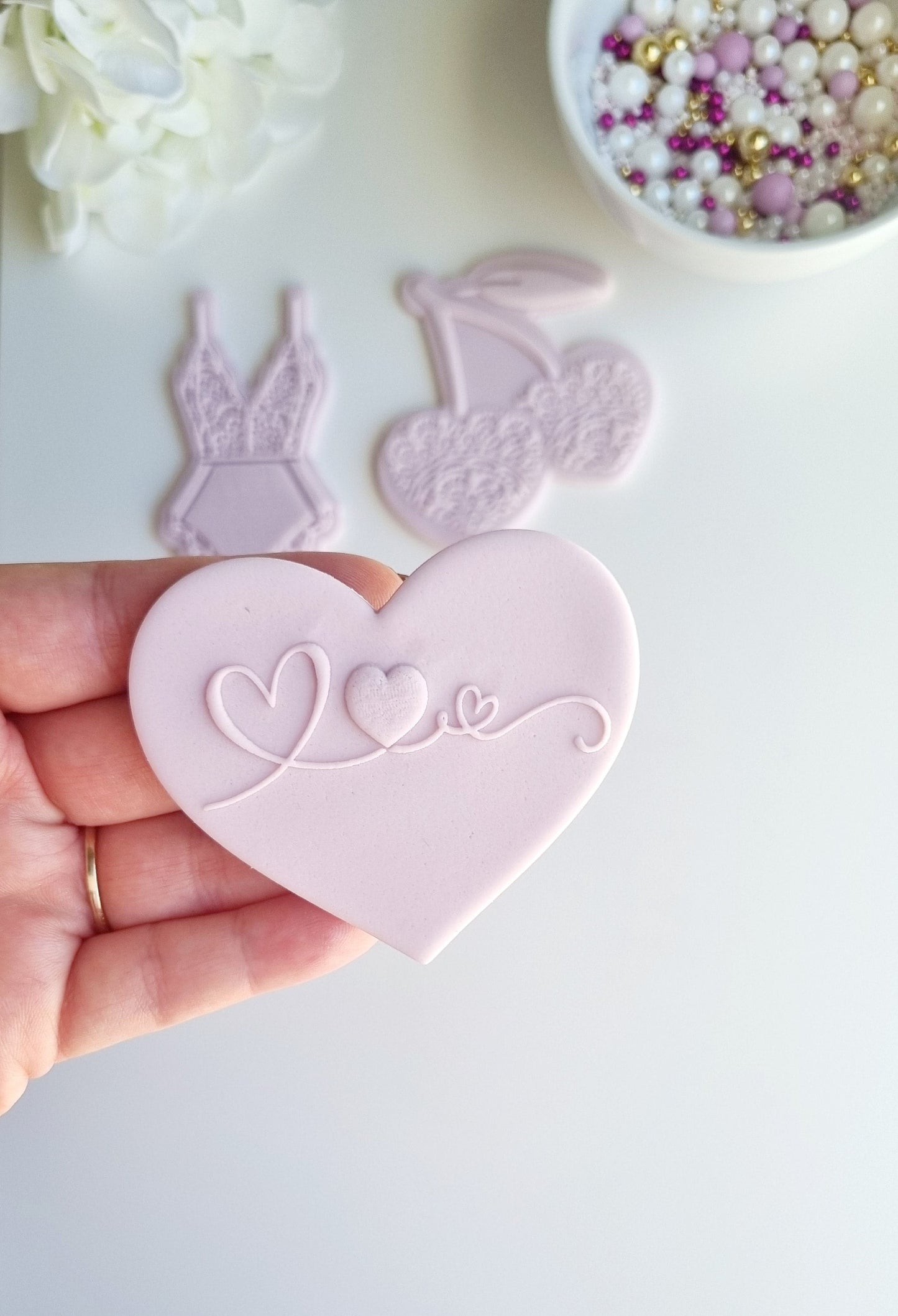 cookie stamp cutter acrylic sharp perth baking cute valentine valentines day heart hearts bear galentine balloons cherry lace lingerie bodysuit lips kiss me love me be my love bend me over tease me hug me mini candy hearts stampandimpress