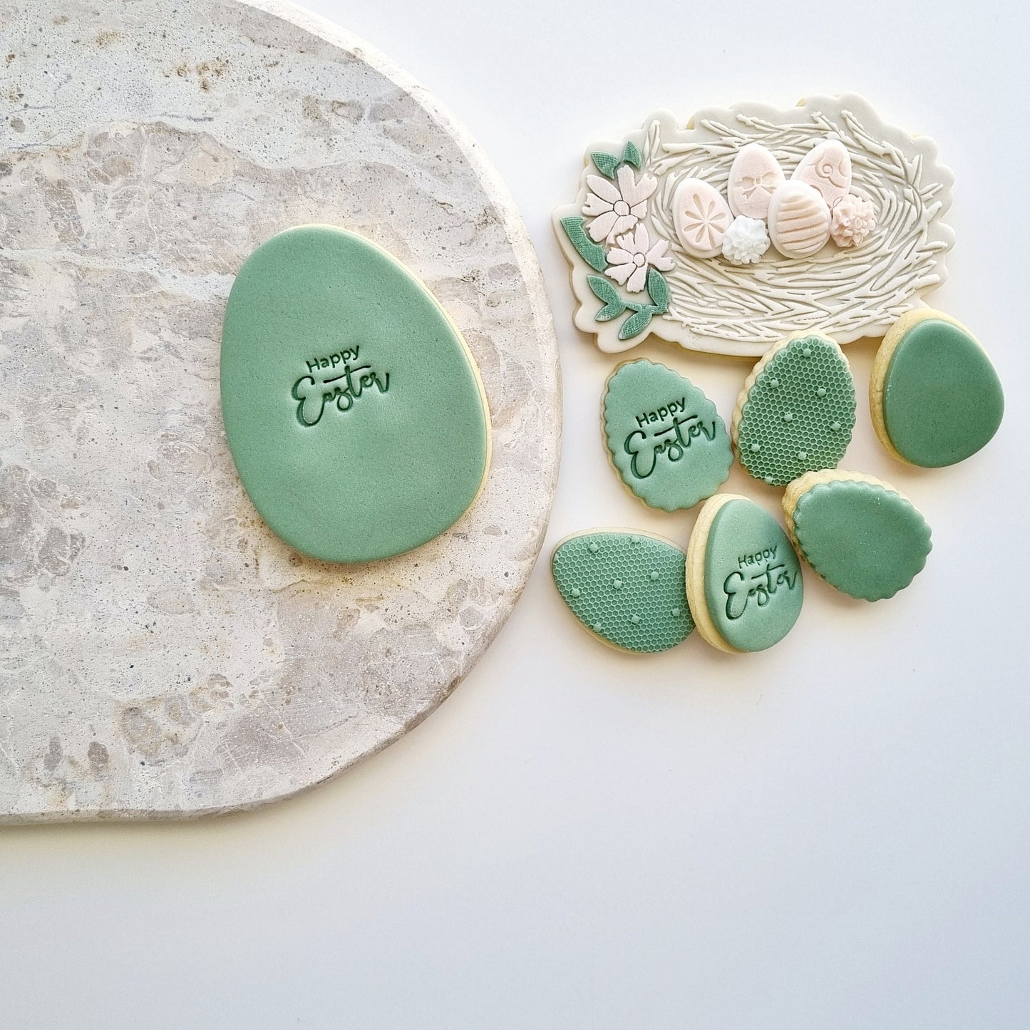 stamp and impress stamp & impress cookie cutter easter egg bunny rabbit carrot spring bloom flower lace tail chick egg lamb plaque mini eggs nest bird bird's garden floral wavy happy easter impression raised fondant bowtie bow tie rattan pattern