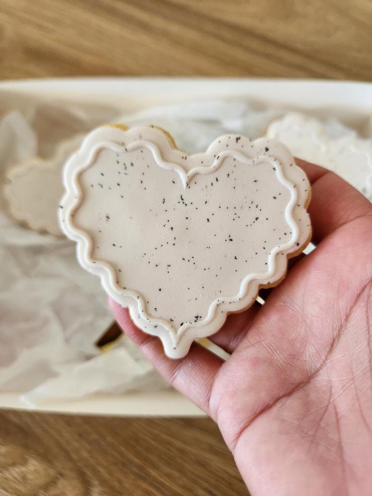 wavy bubble heart scallop border stamp & impress cookie cutter cookie stamp stamp and impress rectangle shape embosser debosser