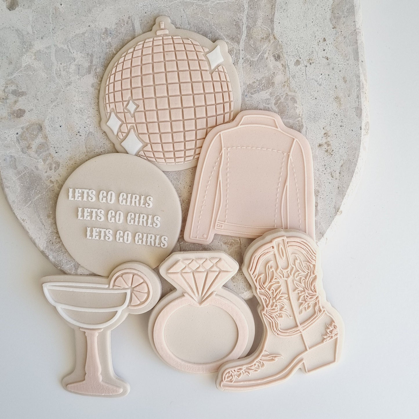 pattern cookie stamp cookie cutter baker bake baking cute beautiful design embosser debosser decorate fondant Perth Australia custom stampandimpress stamp & impress wedding hens bride diamond ring finger nail
