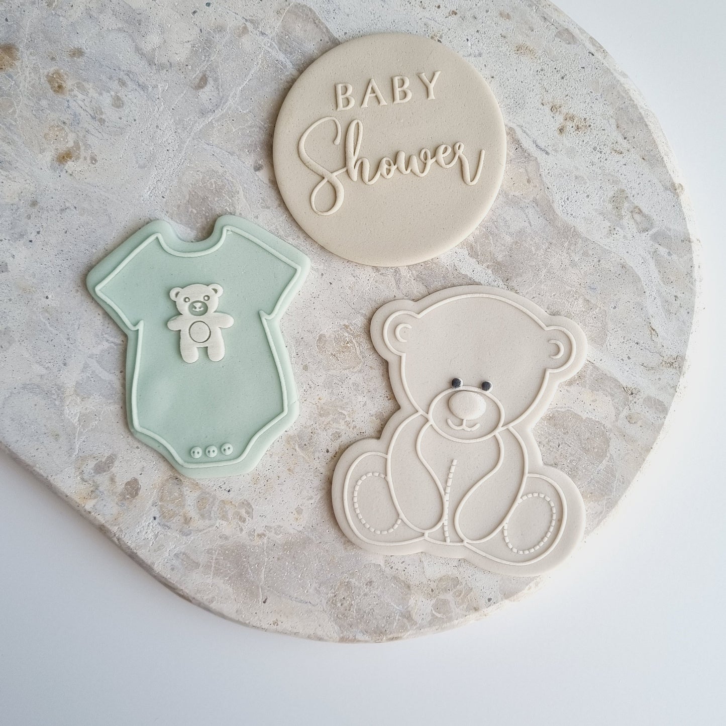 Baby Shower Raised Cookie Stamp/Fondant Debosser