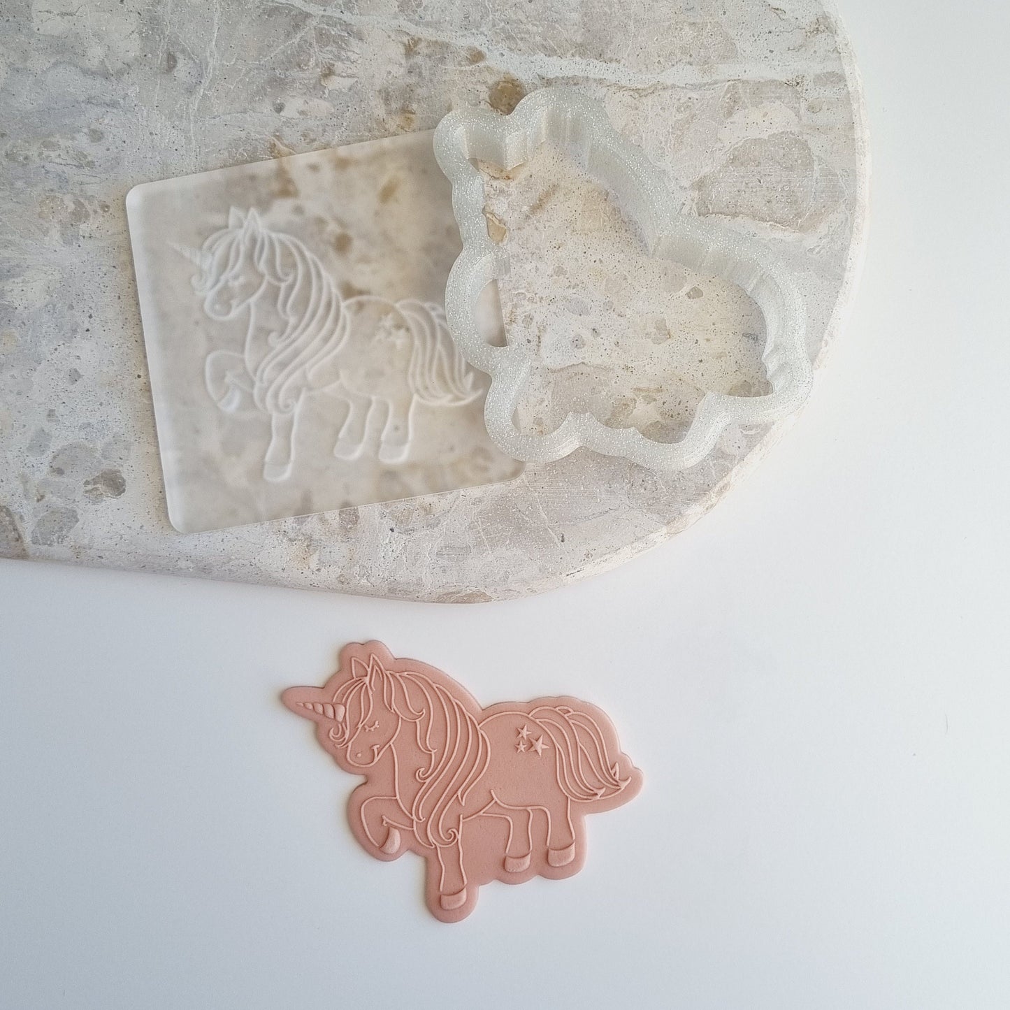 pattern cookie stamp cookie cutter baker bake baking cute beautiful design embosser debosser decorate fondant Perth Australia custom stampandimpress stamp & impress baby shower unicorn horse fairy horn wings rainbow