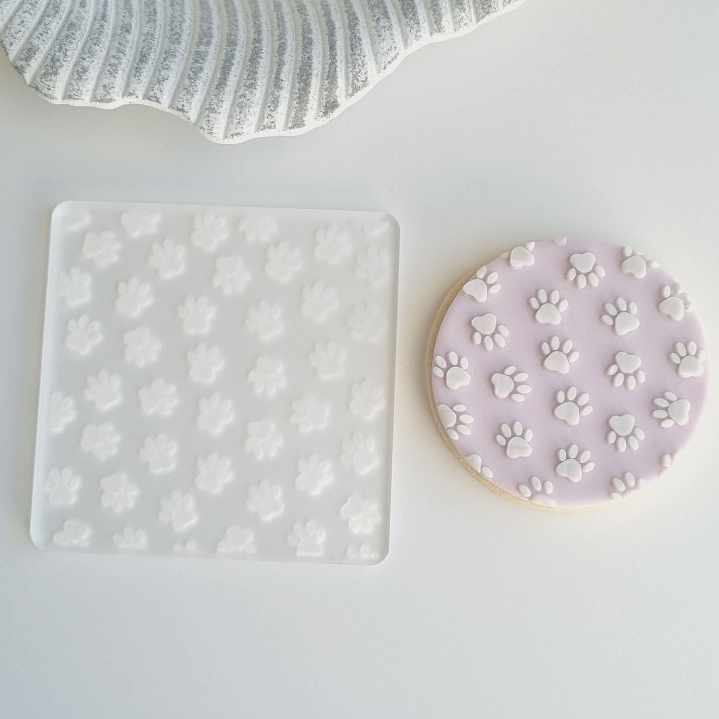 Paw Print Pattern Raised Cookie Stamp/Fondant Debosser