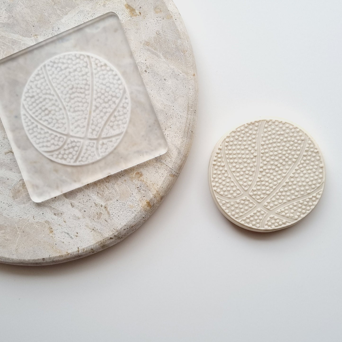 Basketball Raised Cookie Stamp/Fondant Debosser