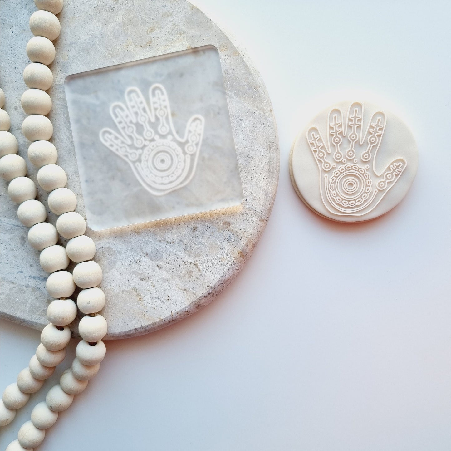 Naidoc Hand Pattern Raised Cookie Stamp/Fondant Debosser