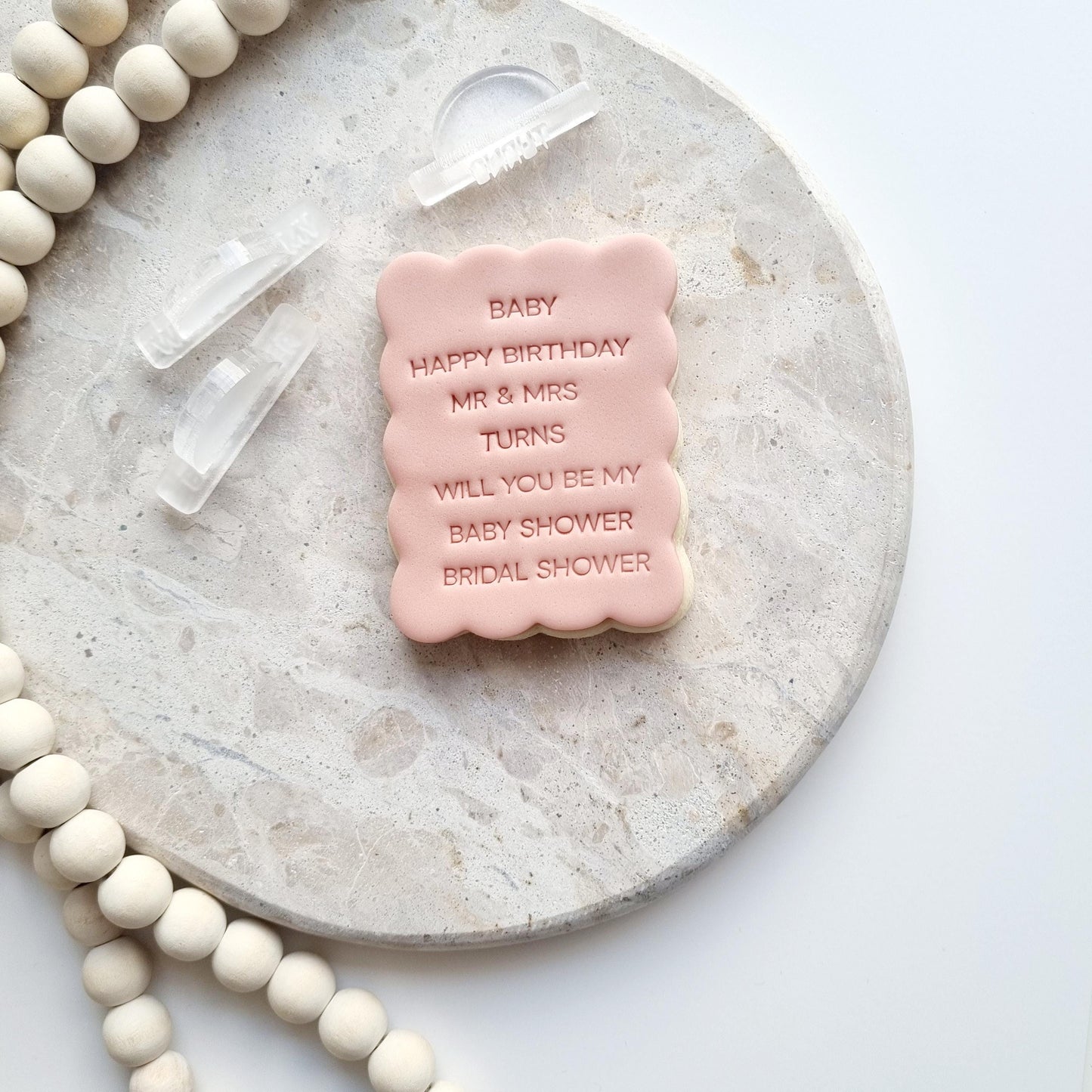 Mini Caps Impression Cookie Stamp/Embosser