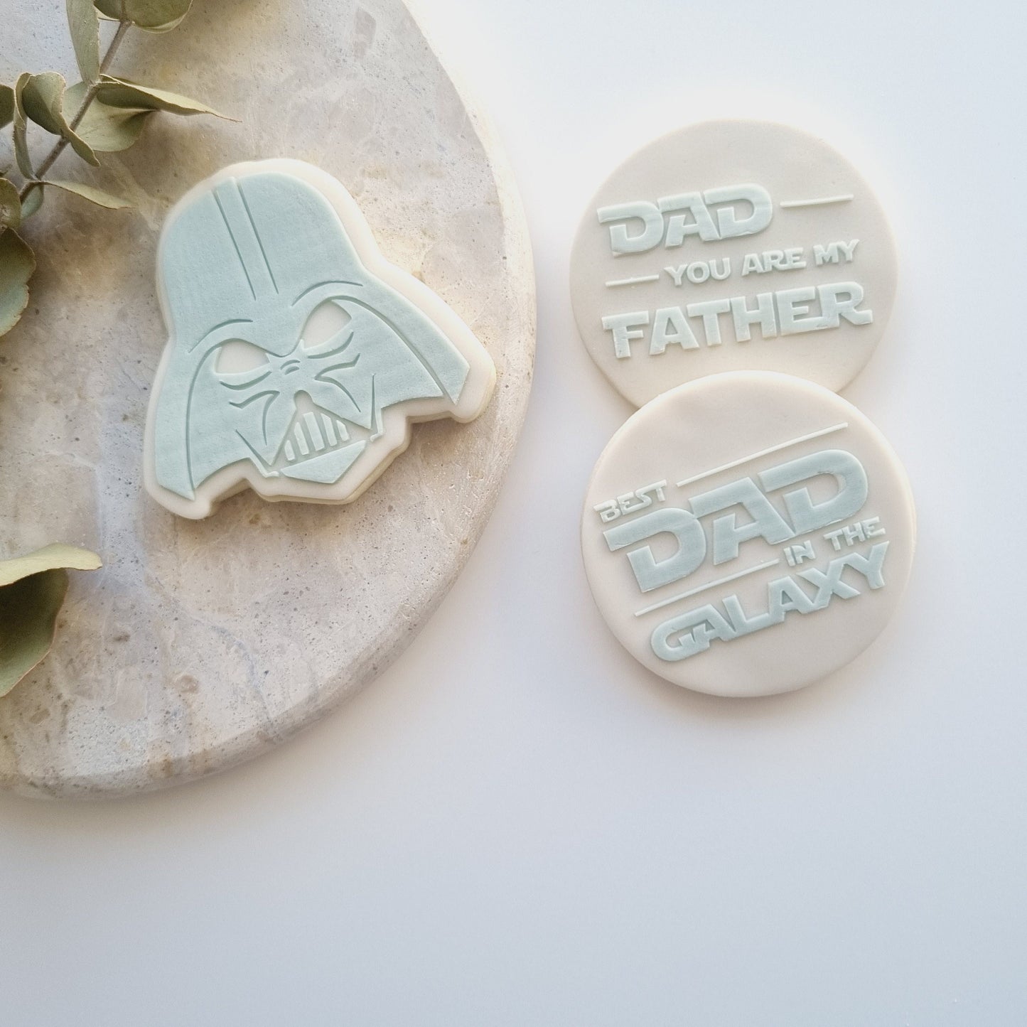 best dad in the galaxy dad you are my father darth vader star wars yoda yoda best dad fathers day daddy happy fathers day cookie cutter cookie stamp fondant debosser stampandimpress