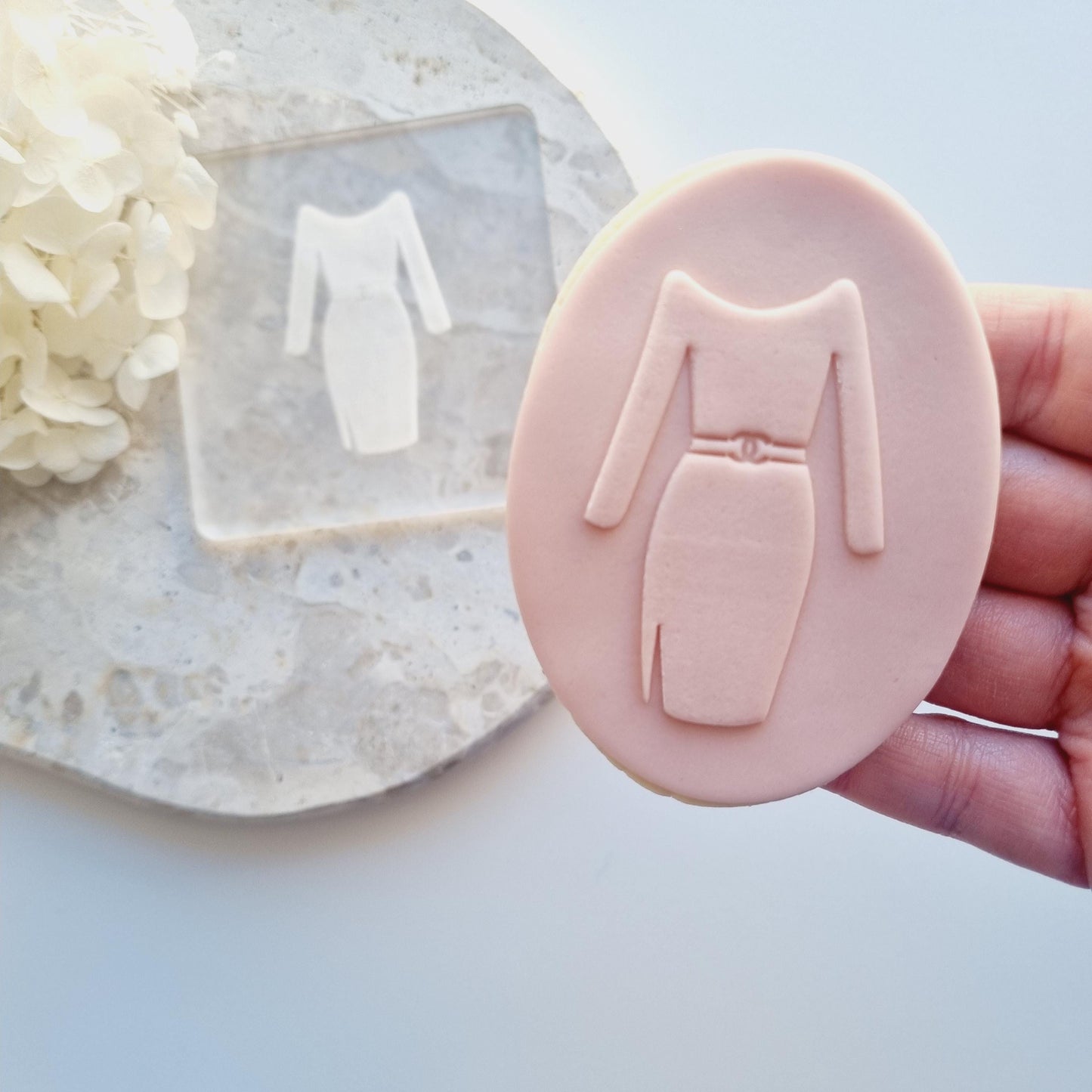 Chanel Dress Raised Cookie Stamp/Fondant Debosser