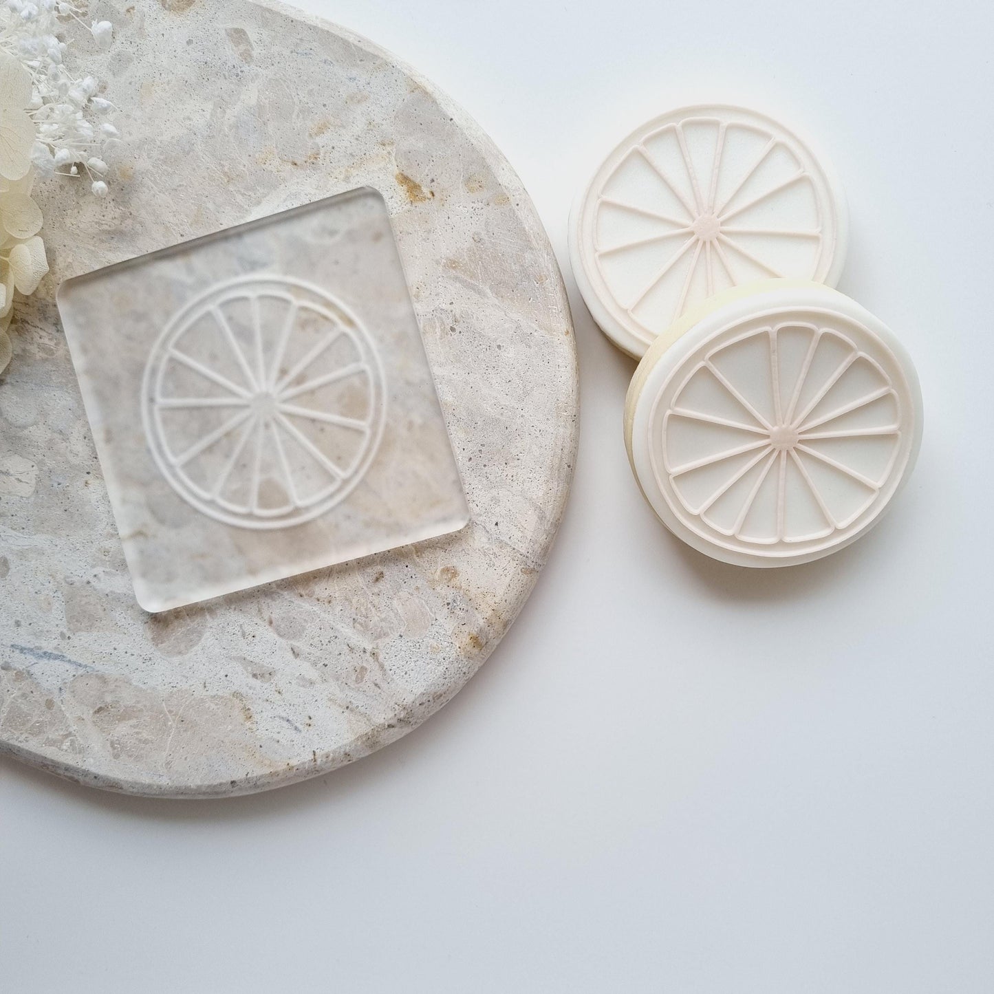 Citrus Slice/Lemon/Lime Raised Cookie Stamp/Fondant Debosser