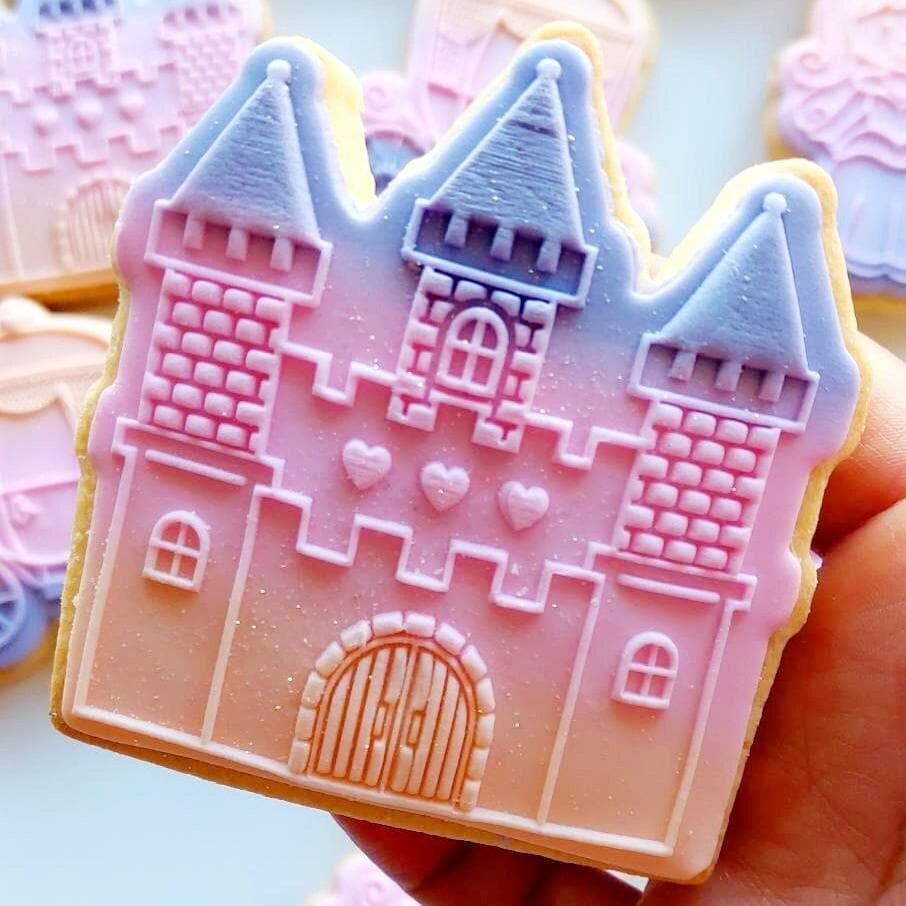 pattern cookie stamp cookie cutter baker bake baking cute beautiful design embosser debosser decorate fondant Perth Australia custom stampandimpress stamp & impress fairy princess fairy dust glitter shimmer shine fairy door pixie castle carriage