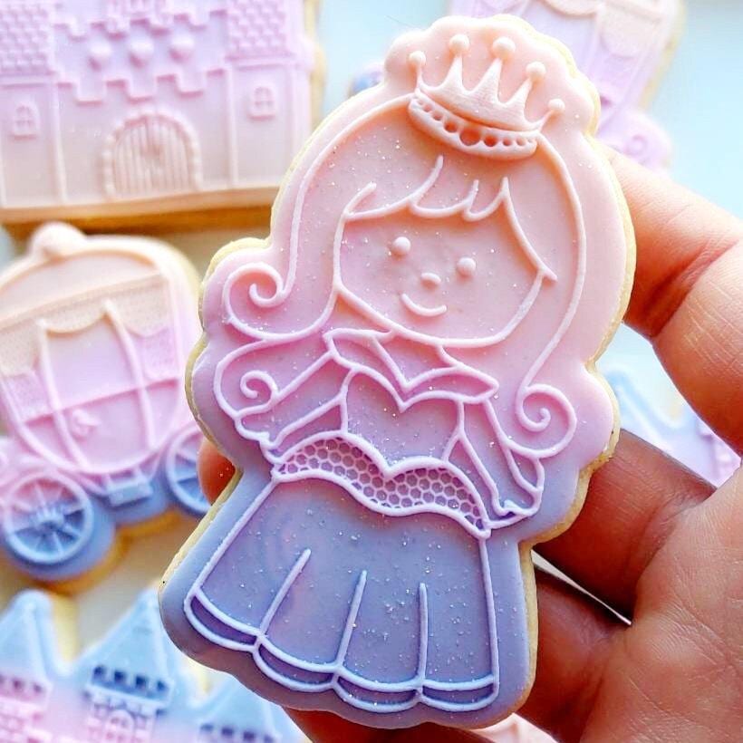 pattern cookie stamp cookie cutter baker bake baking cute beautiful design embosser debosser decorate fondant Perth Australia custom stampandimpress stamp & impress fairy princess fairy dust glitter shimmer shine fairy door pixie castle carriage
