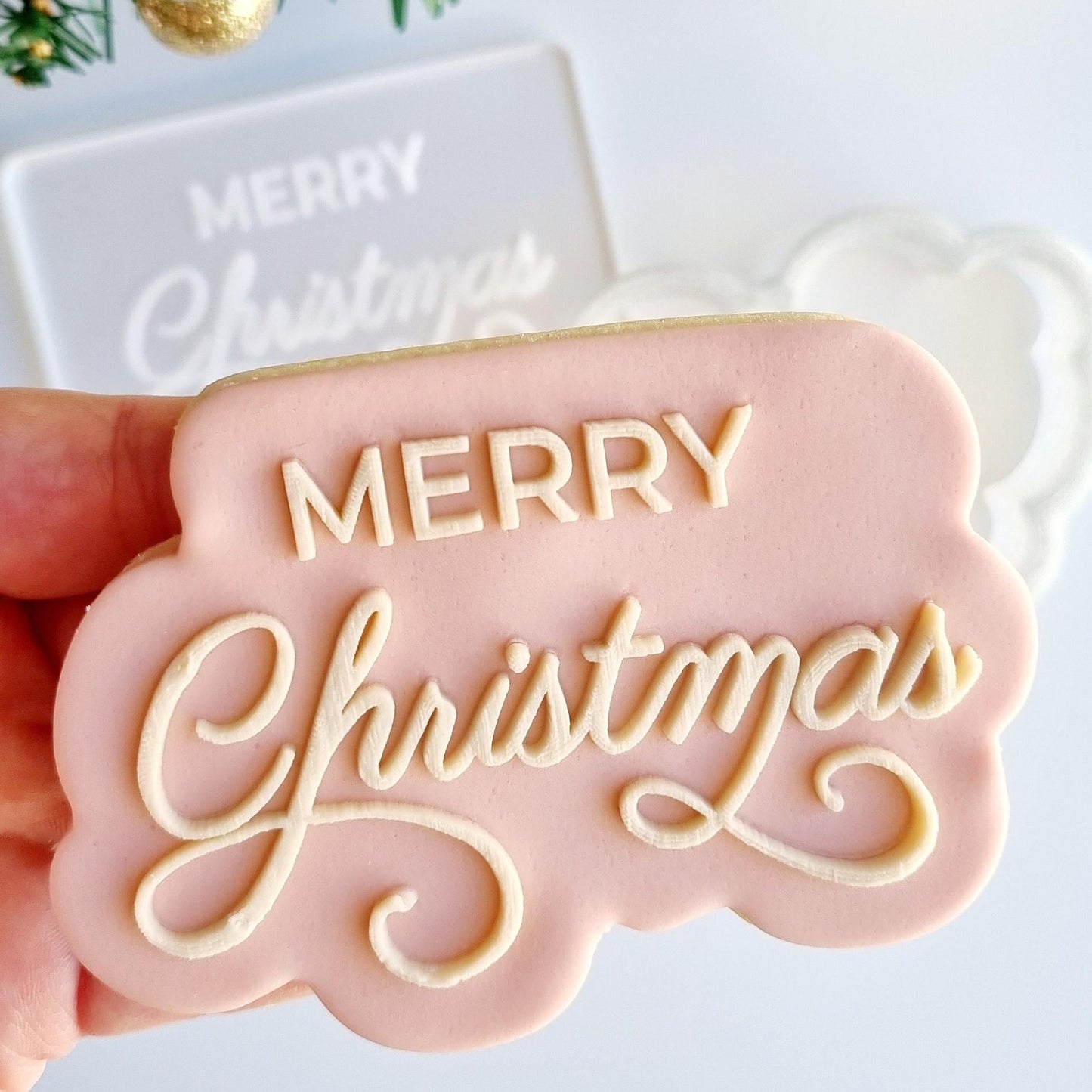 pattern cookie stamp cookie cutter baking decorate fondant Perth Australia custom stampandimpress stamp & impress christmas bauble tree candy cane santa sack merry christmas stocking wreath gingerbread man reindeer bon bon cracker snowflake present
