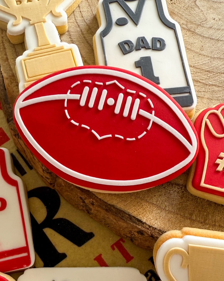 afl football sport dad happy fathers day cookie stamp cookie cutter stampandimpress father's day cookie stamps