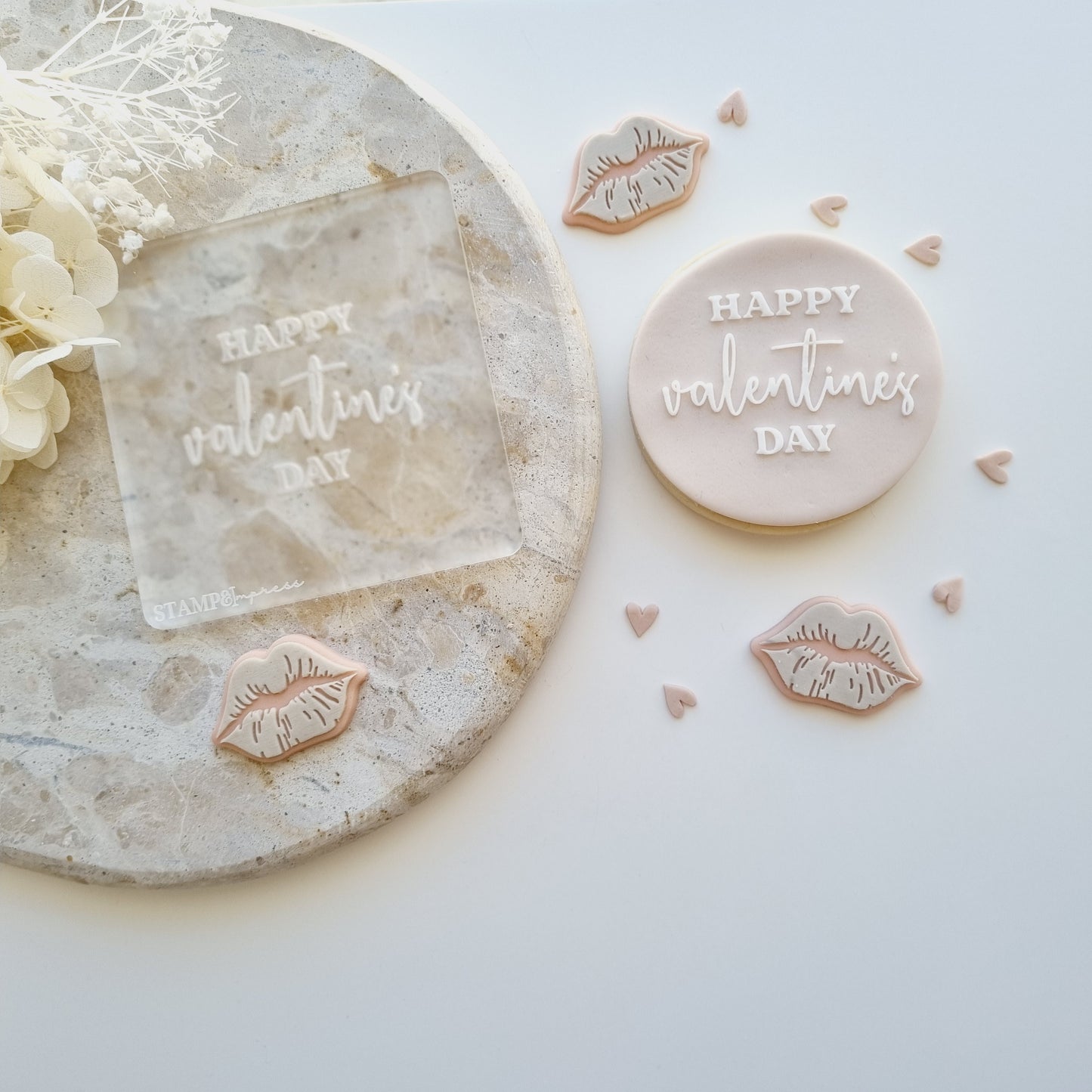 happy valentines day cookie stamp stampandimpress