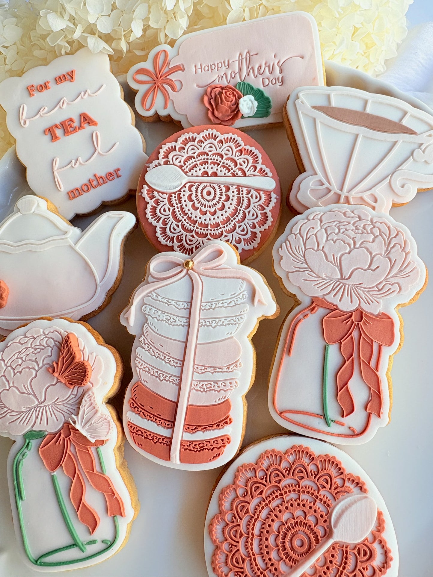 Doily with Teaspoon Raised Cookie Stamp/Fondant Debosser