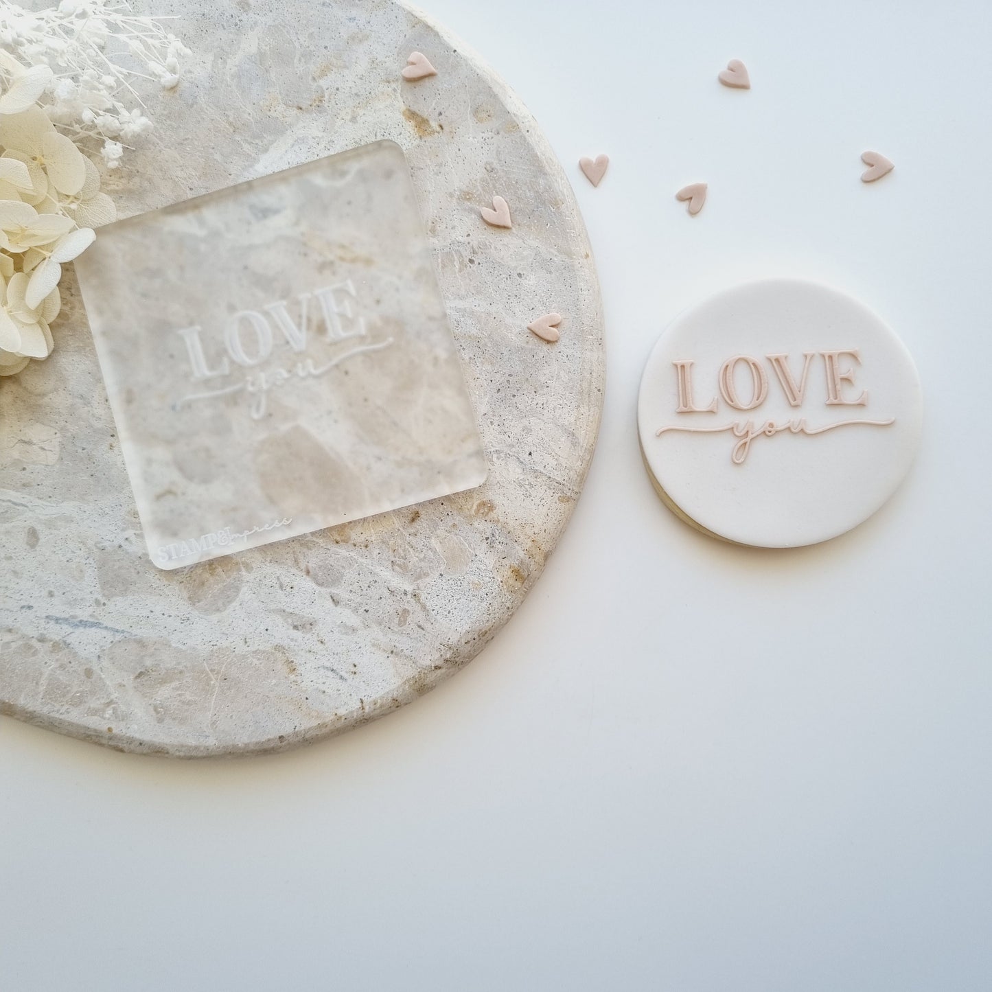 love you heart valentine valentines day cookie stamp cookie cutter stampandimpress