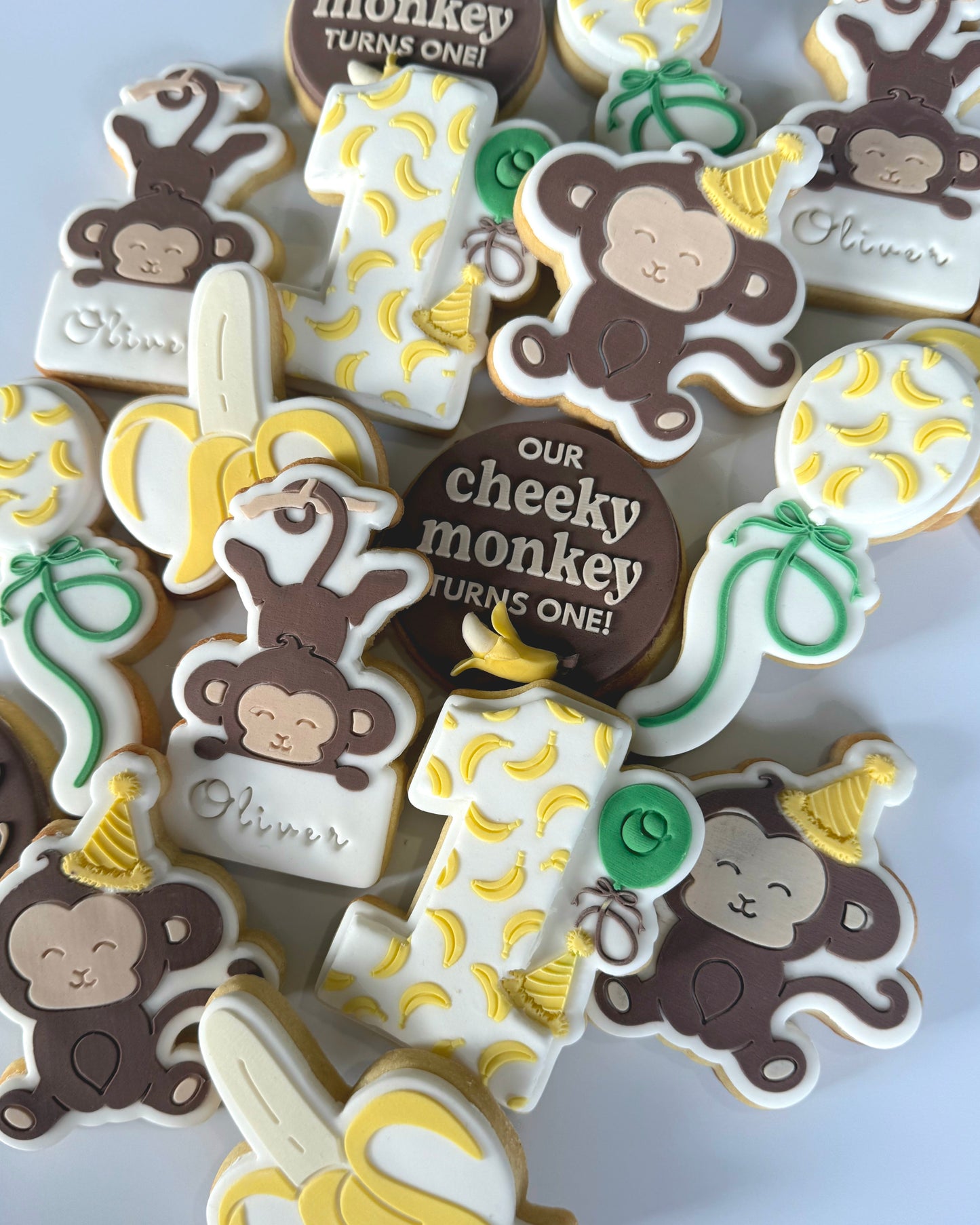 Our Cheeky Monkey Turns One Raised Cookie Stamp/Fondant Debosser