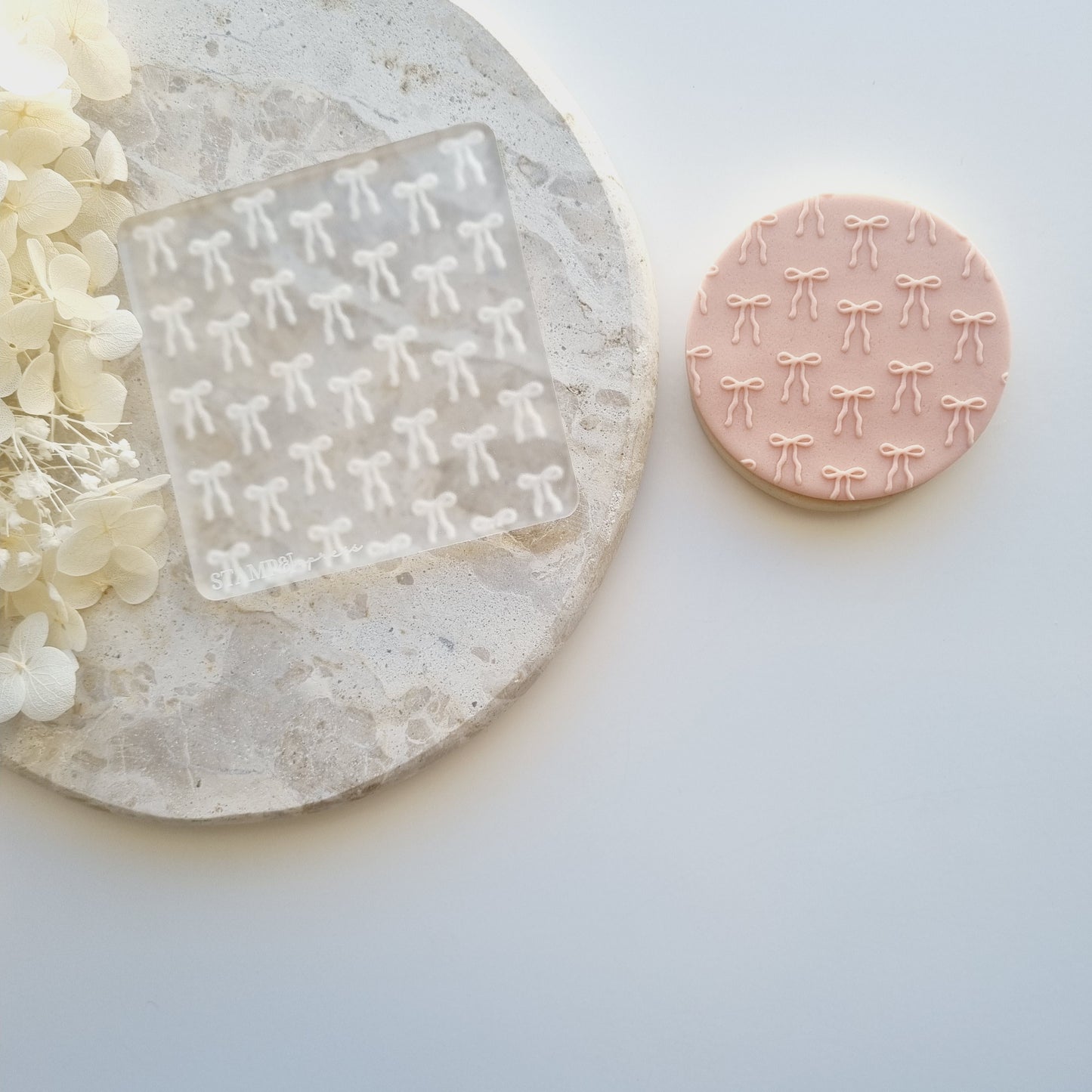 bow pattern plate texture easter fairy princess fondant cookie stamp debosser cookie cutter stampandimpress