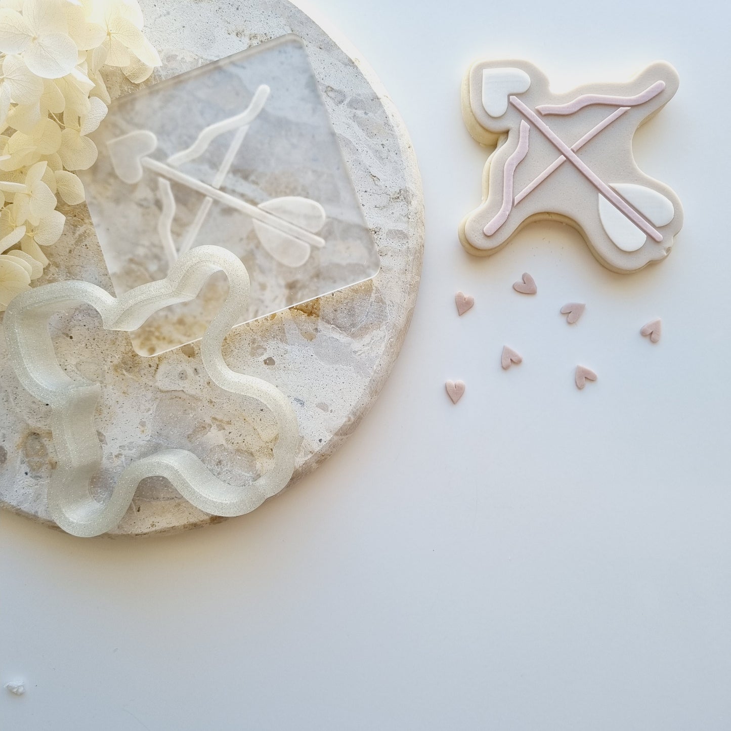 youre cuter than cupid bow and arrow heart valentines day cookie stamp cookie cutter stampandimpress