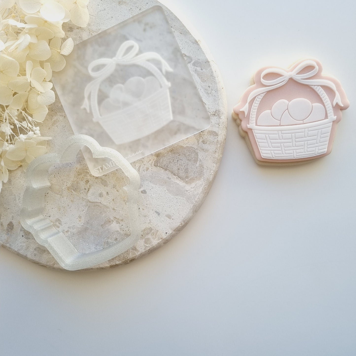 easter basket easter egg eggs hot cross bun buns bow vintage cookie stamp fondant debosser cookie cutter stampandimpress