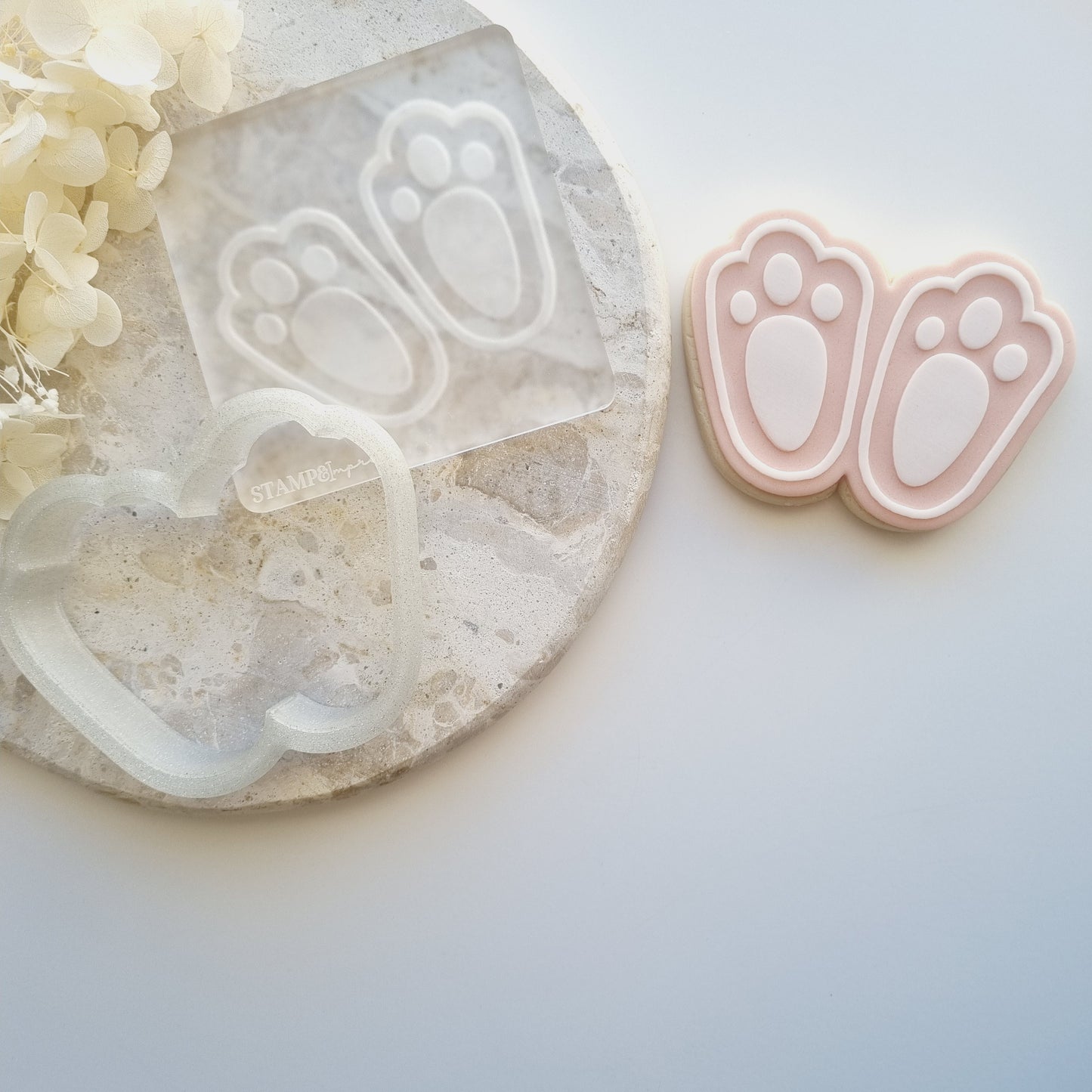 easter fondant debosser cookie stamp cookie cutter stampandimpress easter bunny foot feet