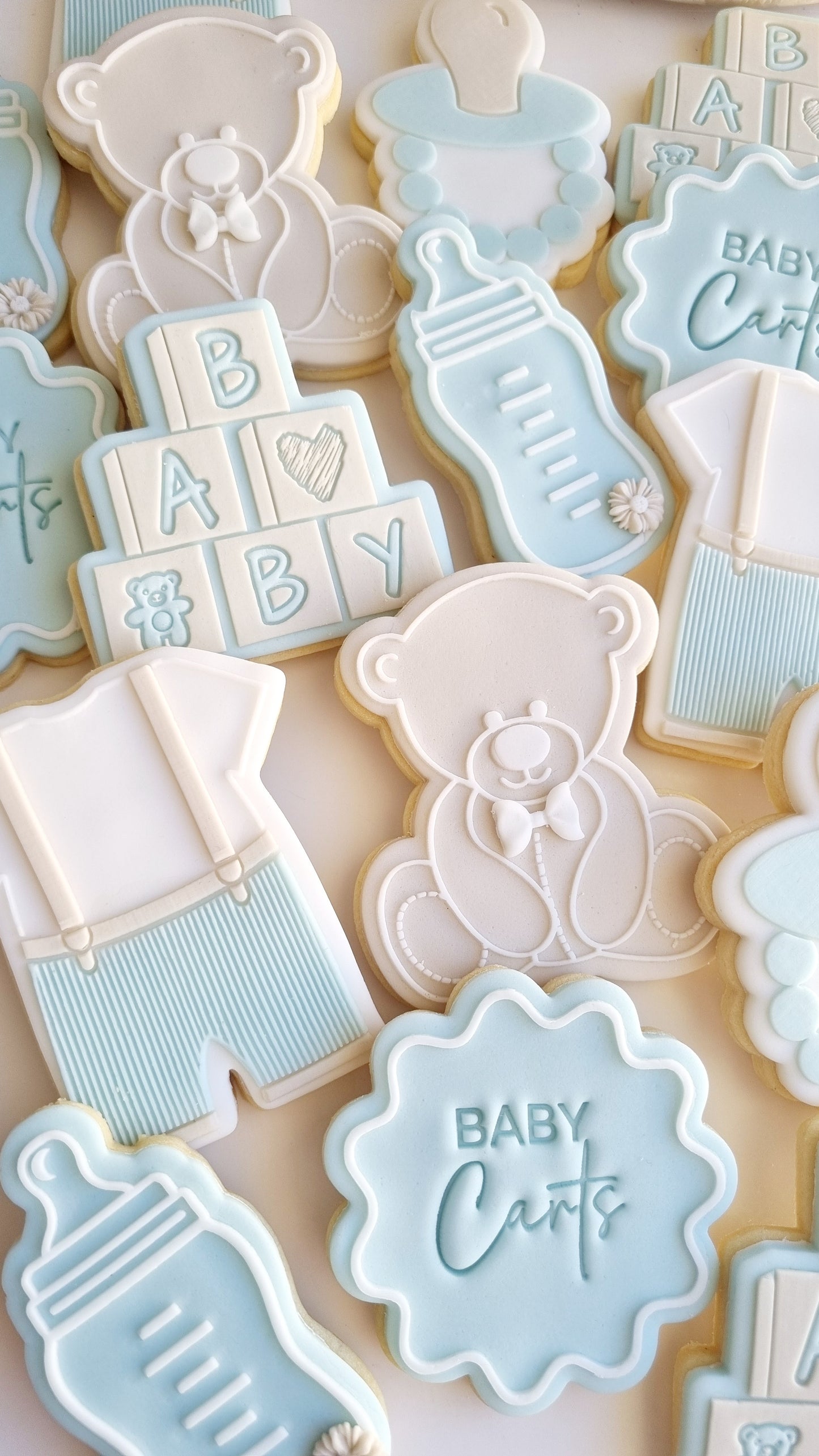 Baby Blocks with Teddy Bear Raised Cookie Stamp/Fondant Debosser & Cutter
