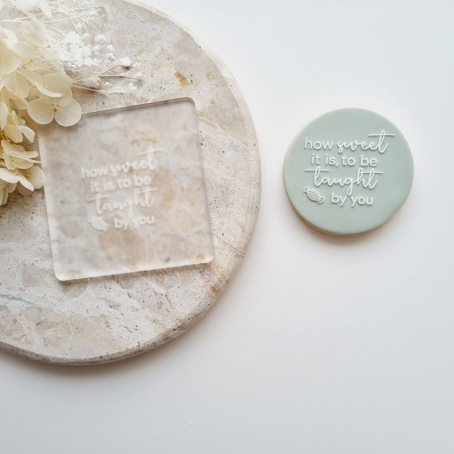 how sweet it is to be taught by you teacher thank you lollies cookie stamp cookie cutter stampandimpress