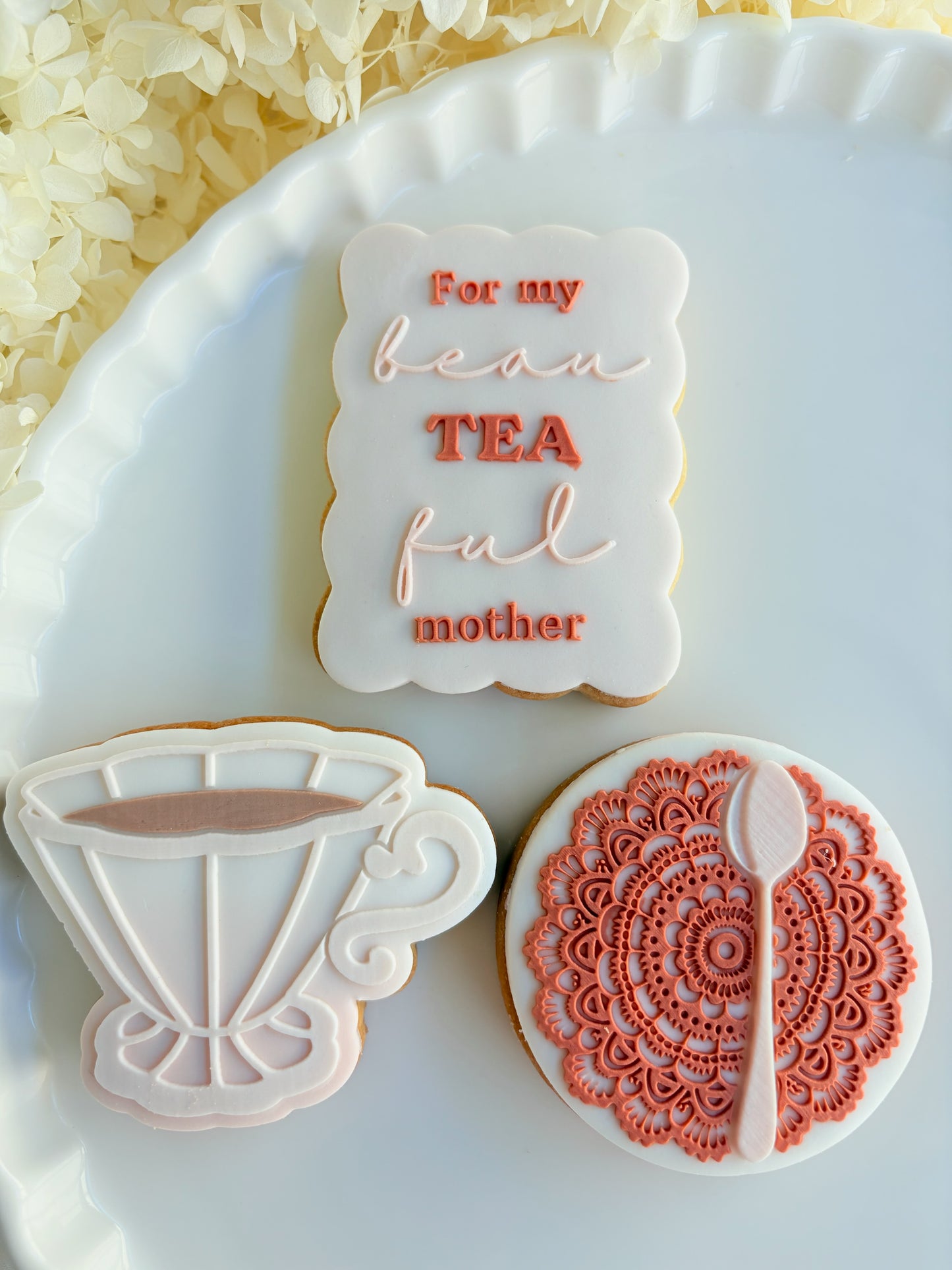 For my Bea-TEA-Ful Mother Raised Cookie Stamp/Fondant Debosser