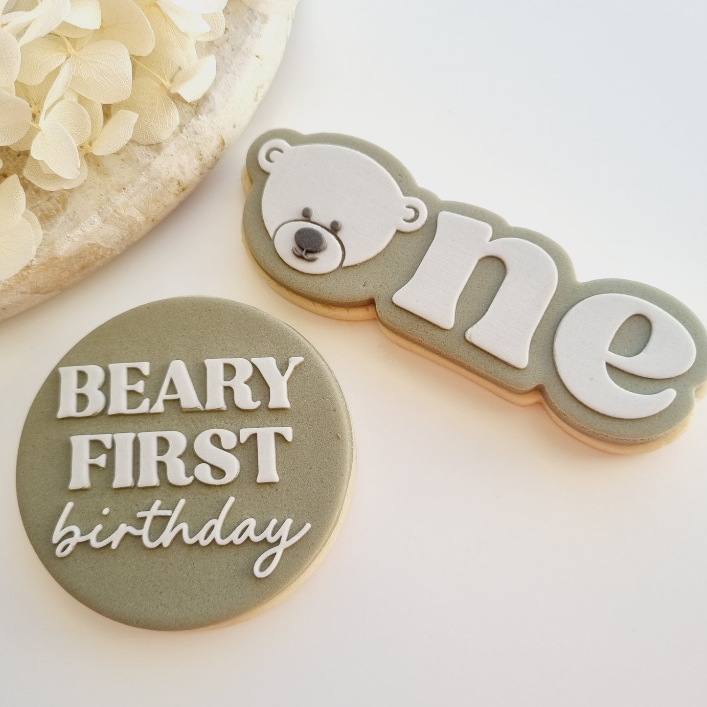 Teddy Bear One Raised Cookie Stamp/Fondant Debosser & Cutter