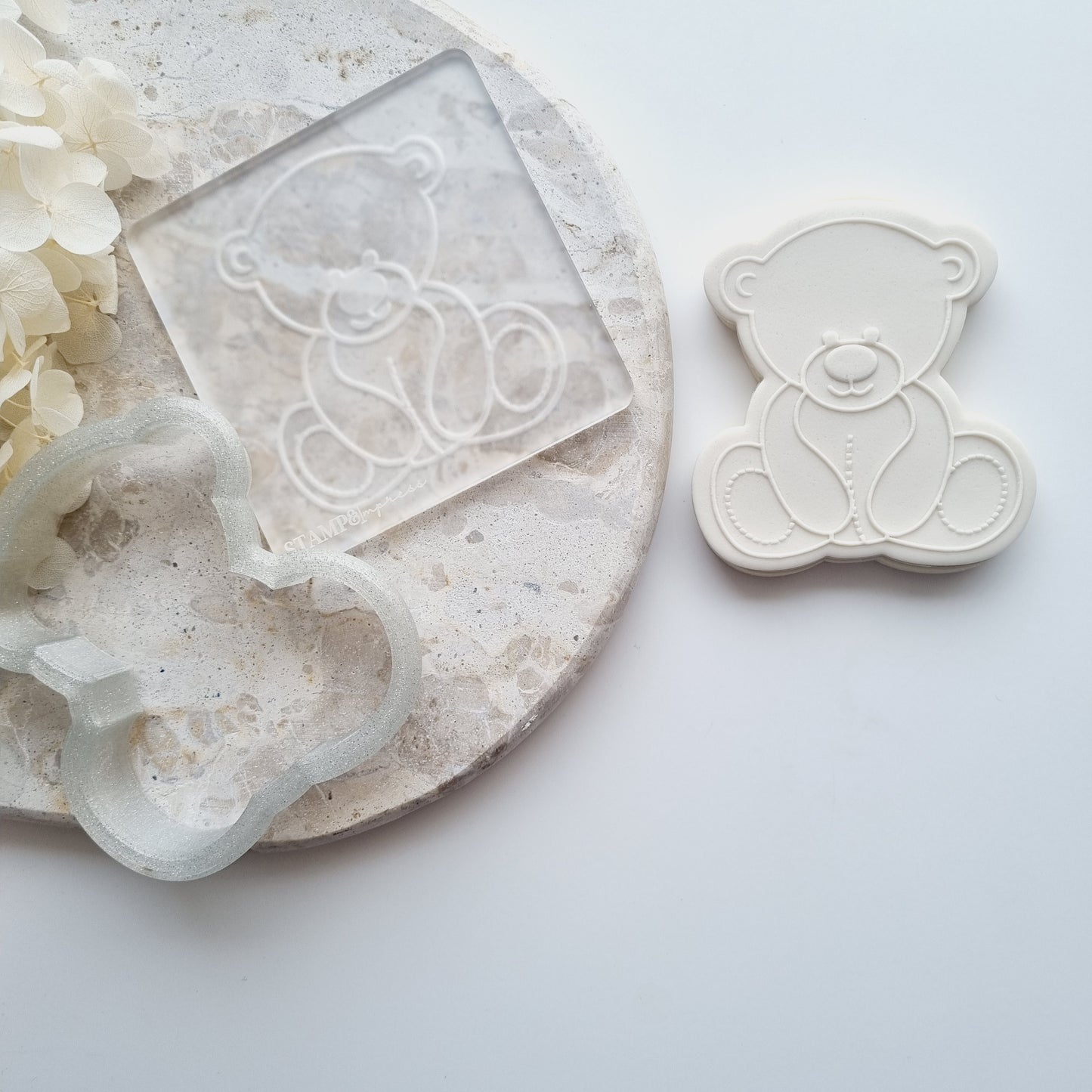 Teddy Bear Raised Cookie Stamp/Fondant Debosser & Cutter