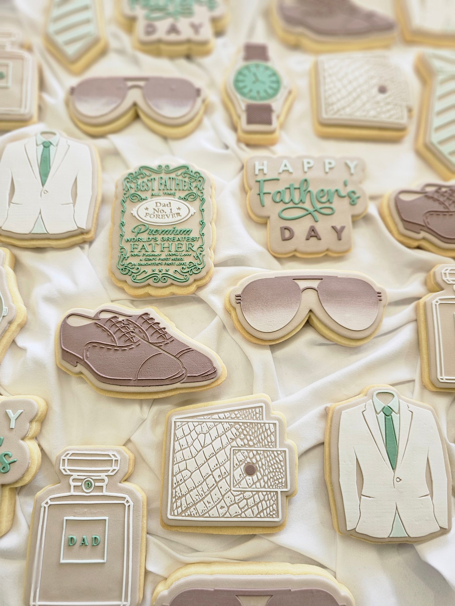 sunglasses glases happy fathers day dad wallet shoes jacket classy suave boujee cookie stamp cookie cutter stampandimpress